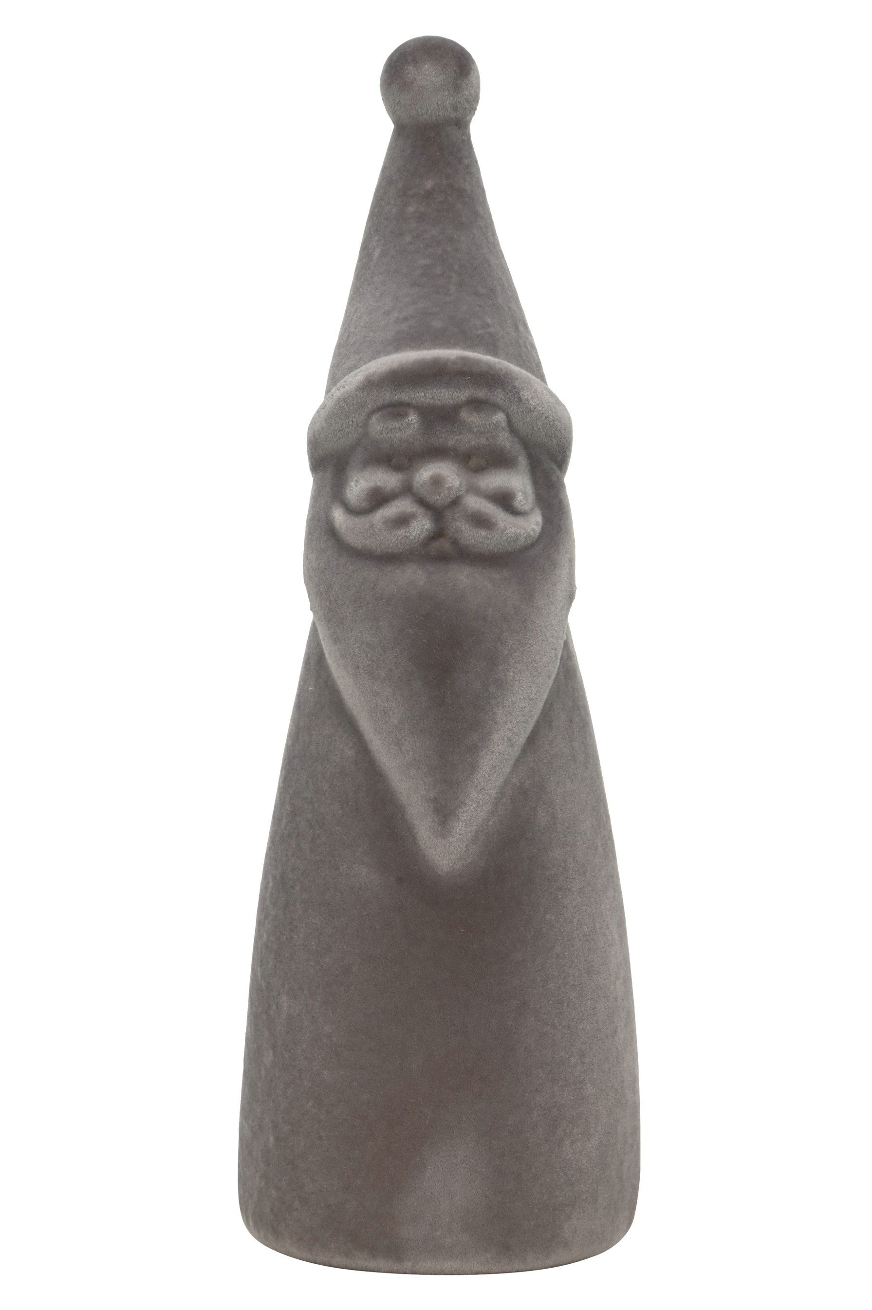 finehomegarden Dekofigur Weihnachtsmann Santa Nikolaus grau/braun H30cm + H günstig online kaufen