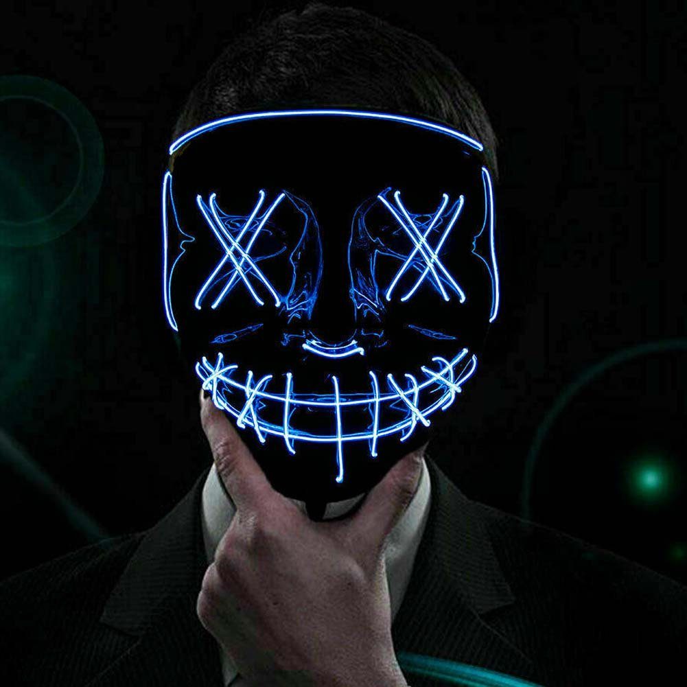 Goods+Gadgets Verkleidungsmaske LED Purge Maske, Halloween Party Kostüm Verkleidung