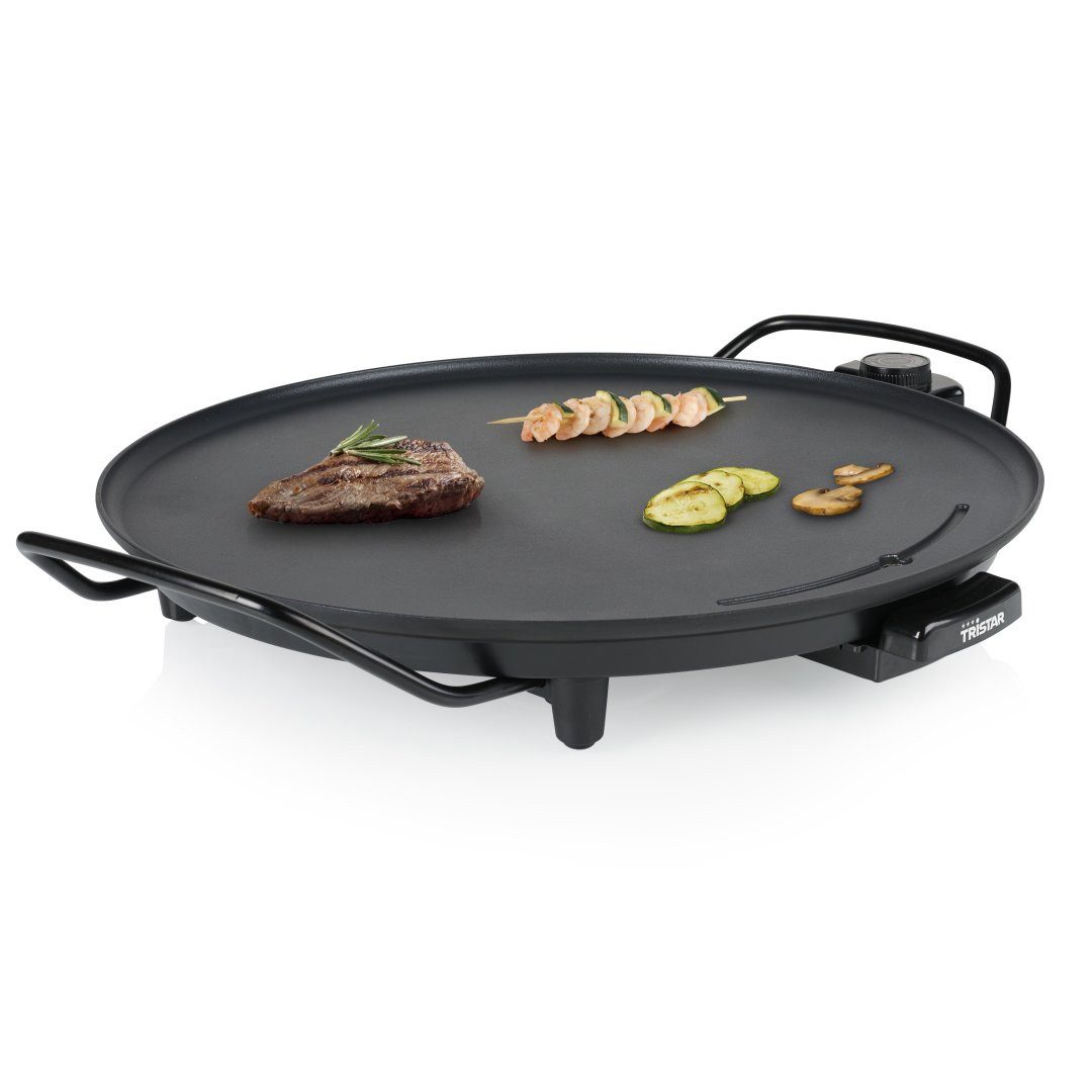 Tristar Tischgrill Tristar BP-2787 Circle Grill – Tischgrill für Grillgerichte, Crêpes &, 2000 W, Grillfläche Ø 40 cm – 2000 W Leistung