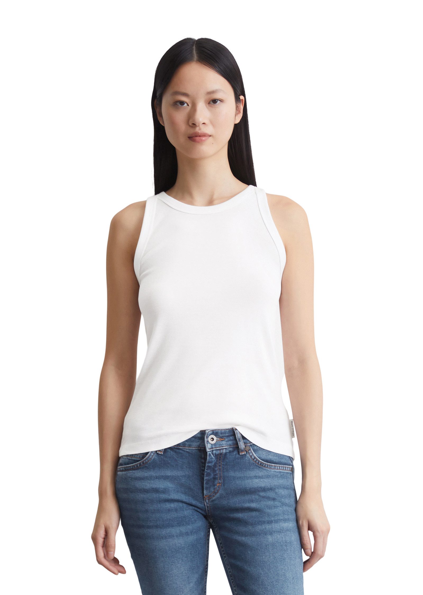 T-Shirt aus Rippjersey