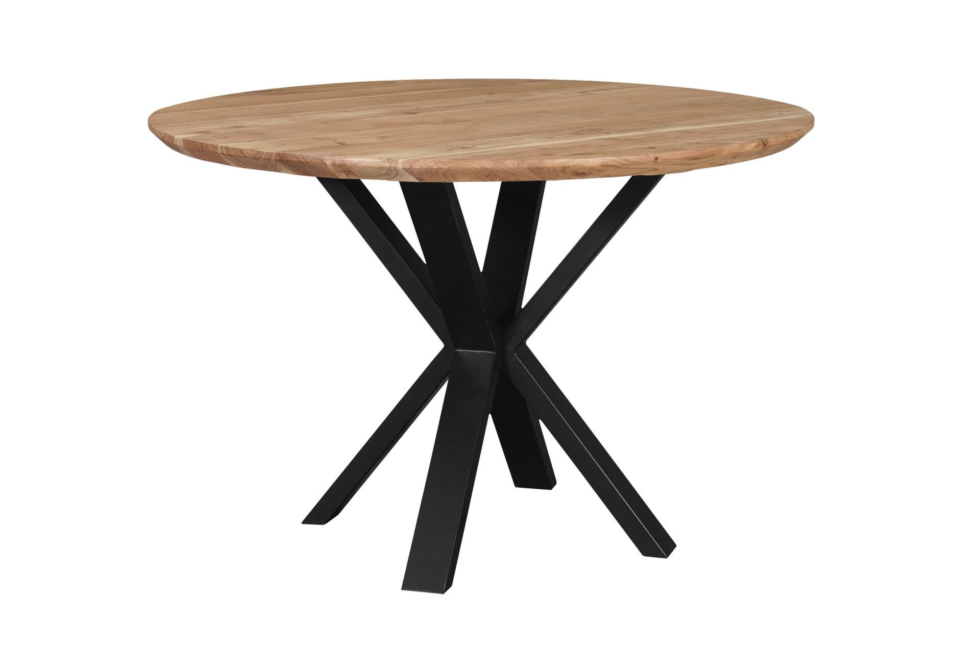 SAM® Esstisch Zoey, Akazienholz, Schweizer Kante, Metallgestell Spider oder Vierfuß