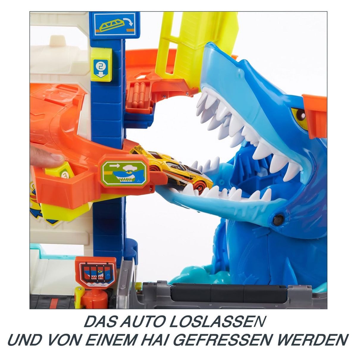 Mattel® Spielzeug-Auto Mattel HMF86 - Hot Wheels - City Shark Escape Spielset