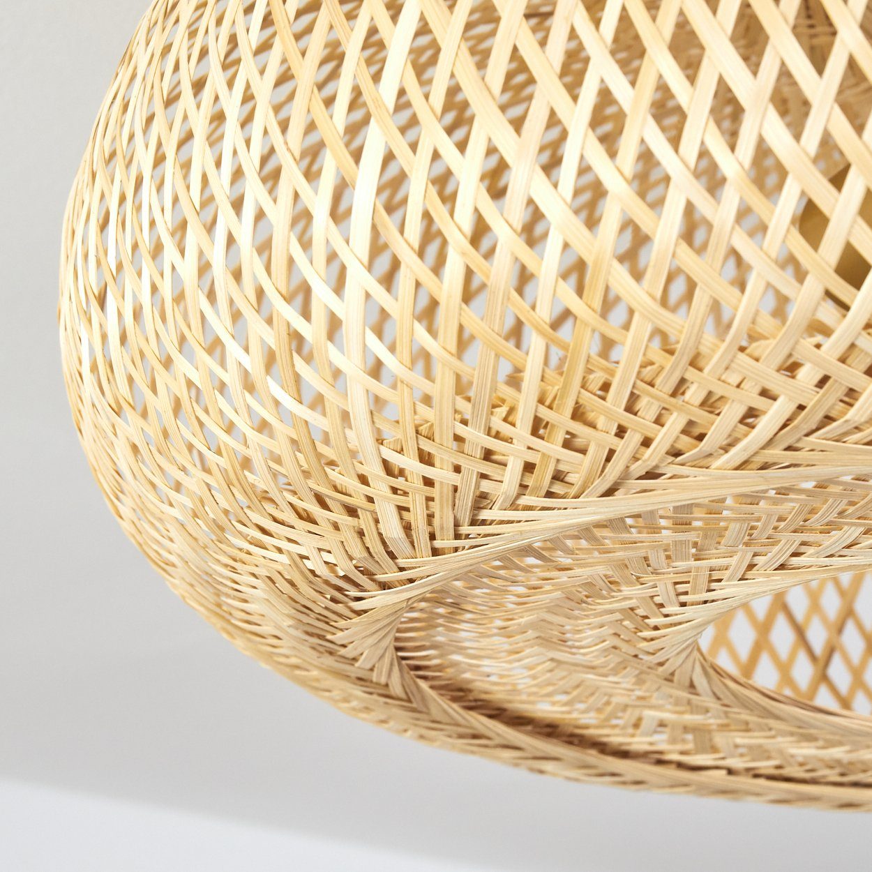 hofstein Deckenleuchte »Decollatura« Deckenlampe aus Metall/Bambus in Goldfarben/Natur, ohne Leuchtmittel, Leuchte im Boho Design mit Lichteffekt, ø50cm, 2xE27