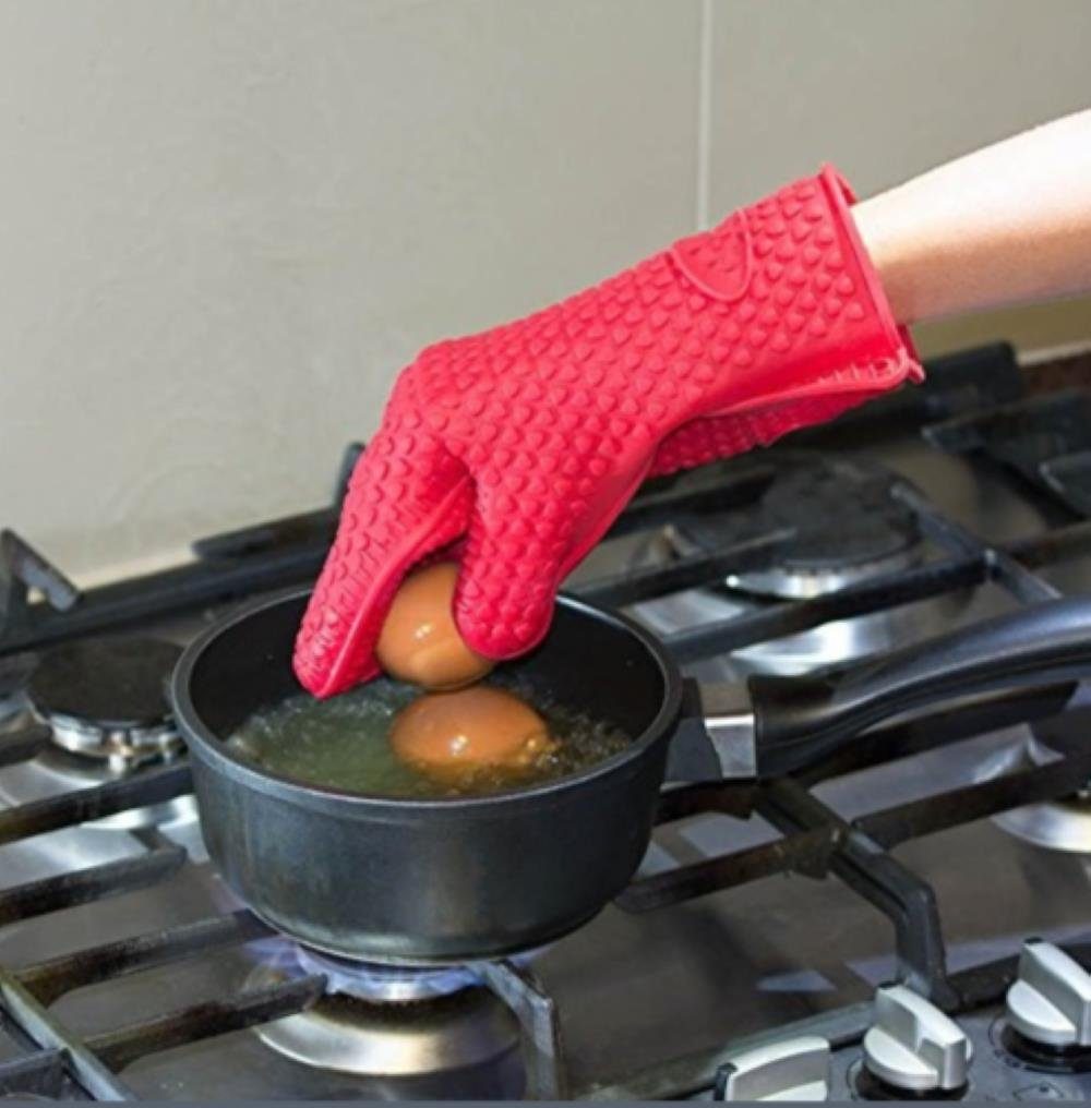 Grillhandschuhe RHP Küchenhandschuhe Grillen Ofenhandschuhe Hitzebeständig Backofen