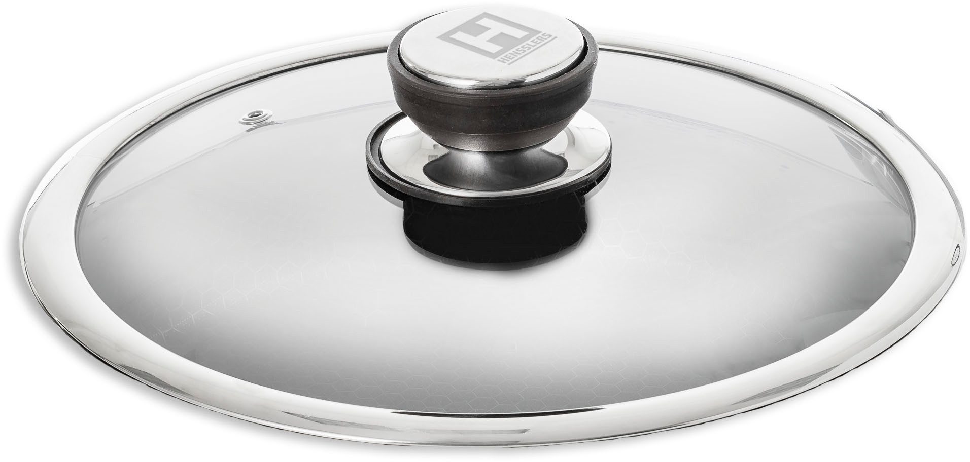 HENSSLERS Kochtopf, Edelstahl (2-tlg), Ø 20 cm, 2,8 Liter, 3-Schicht Material mit Wabenstruktur, Induktion