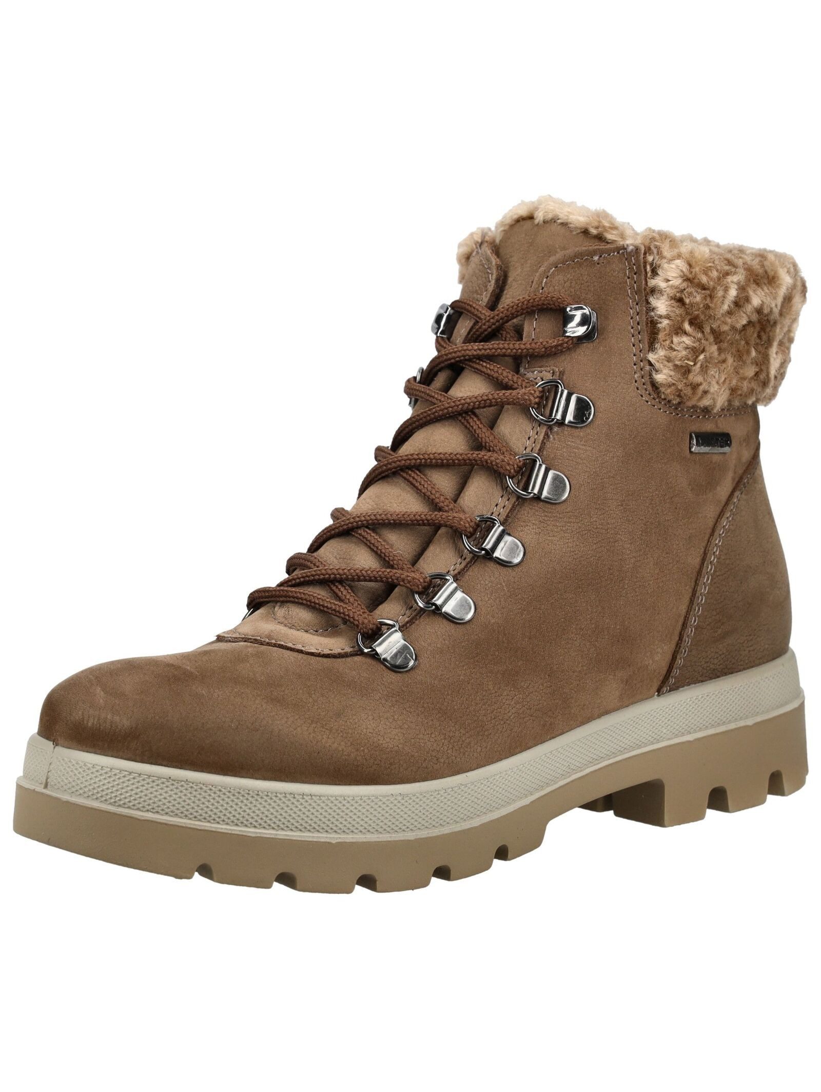 Stiefelette Nubukleder . Schnürstiefelette