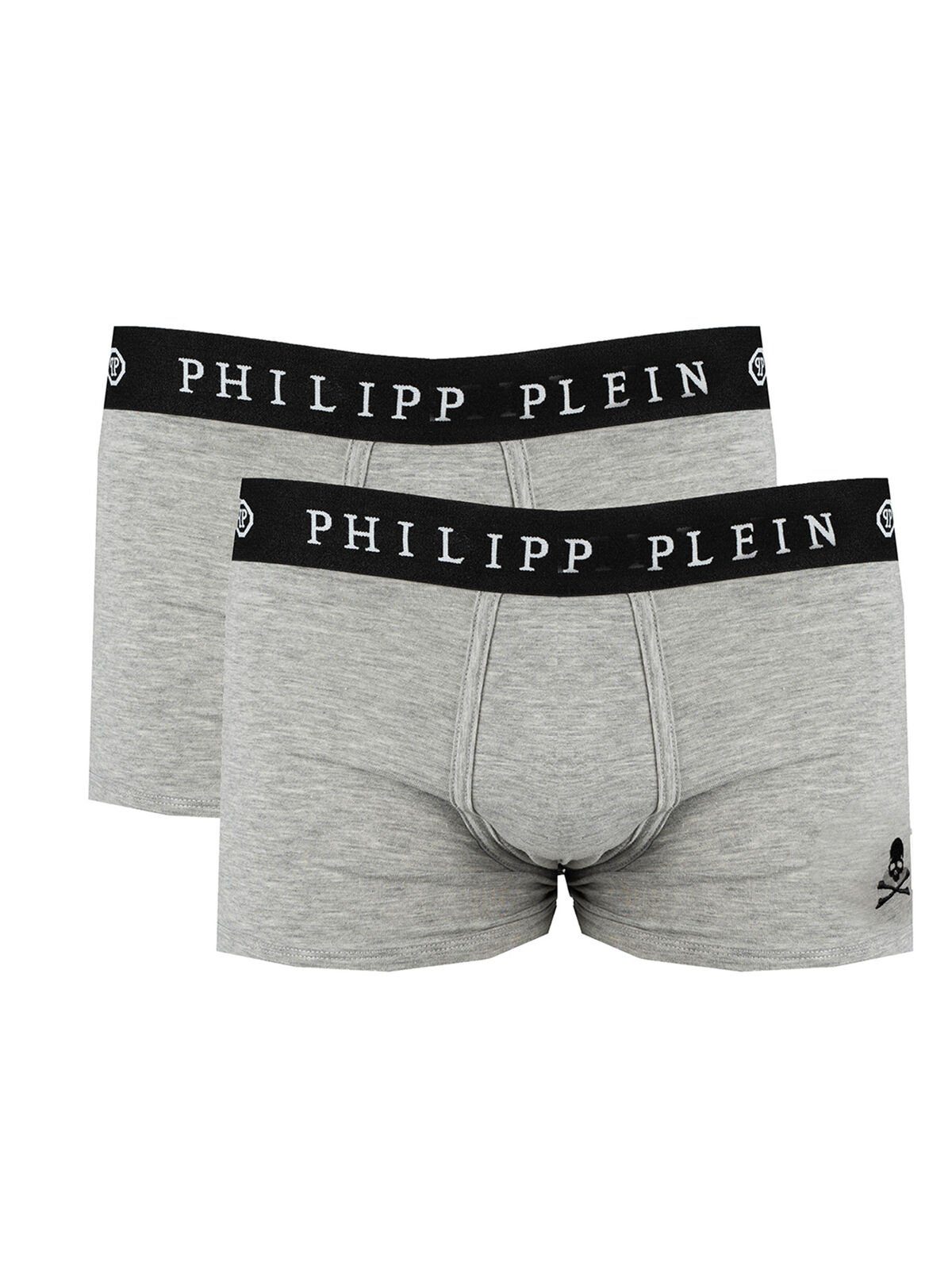 PHILIPP PLEIN Boxer PHILIPP PLEIN SKULL PRINT HERREN 2PACK BOXERS GRAU