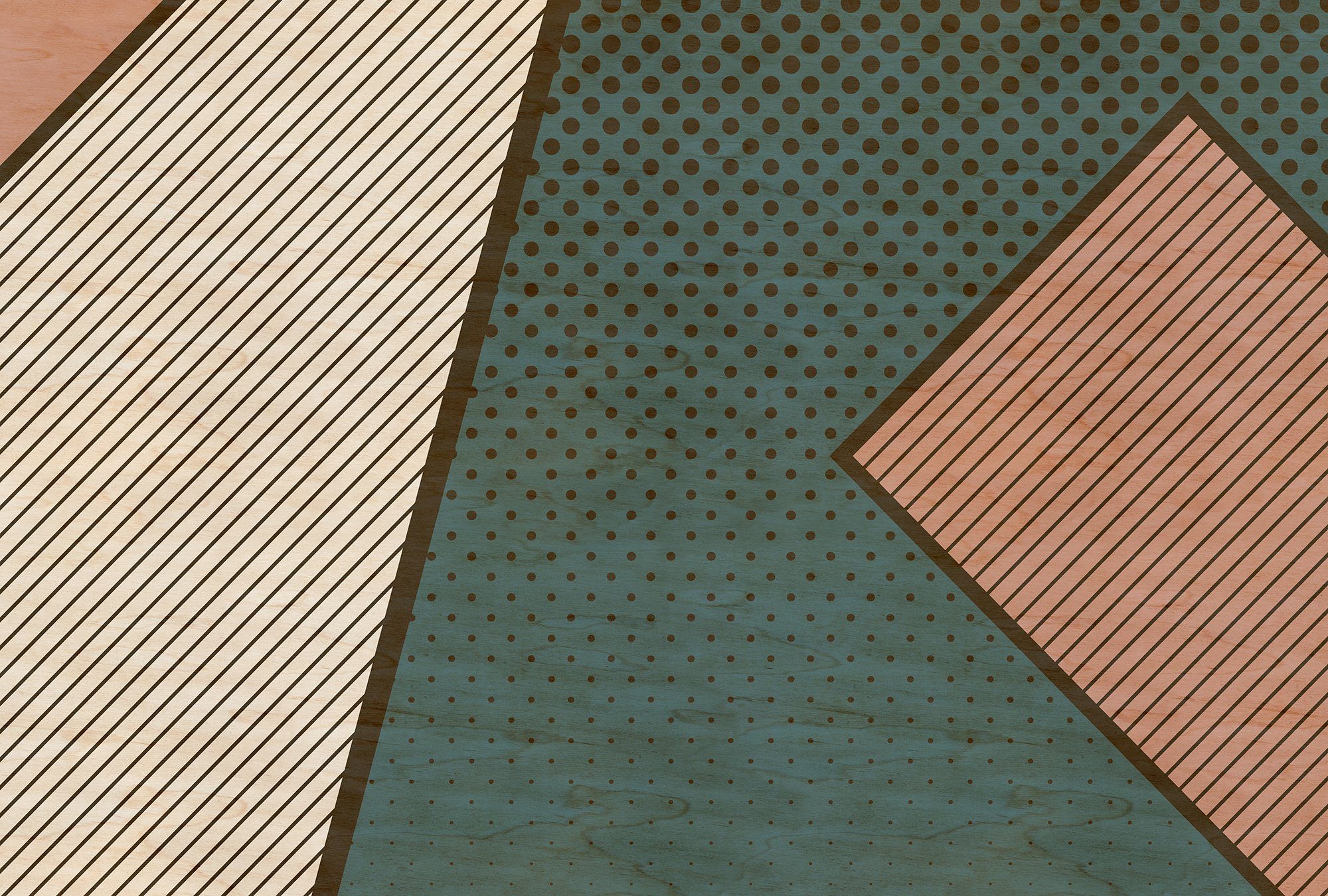 living walls Fototapete Walls by Patel Pattern Play 1, glatt, (4 St), Vlies, Wand, Schräge