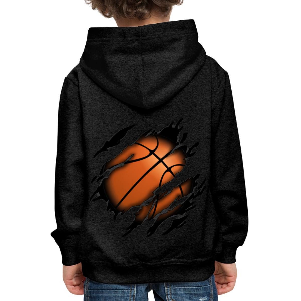 Spreadshirt Hoodie Basketball Geschenke Ball Sport Basketball Geschenkideen Kinder Premiu (1-tlg)