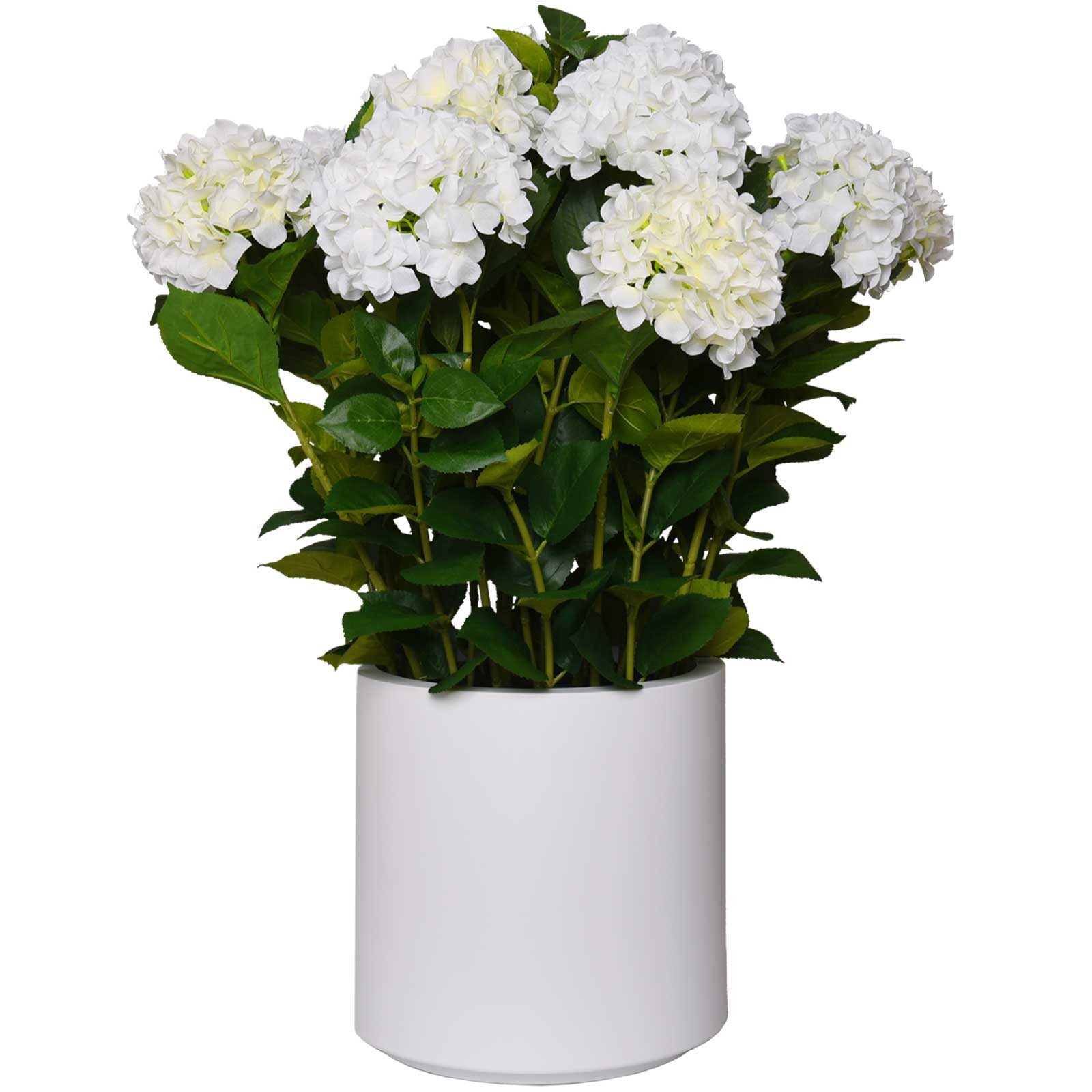 Kunstpflanze Kunststoff HYDRANGEA Organisch - Weiß, günstig online kaufen
