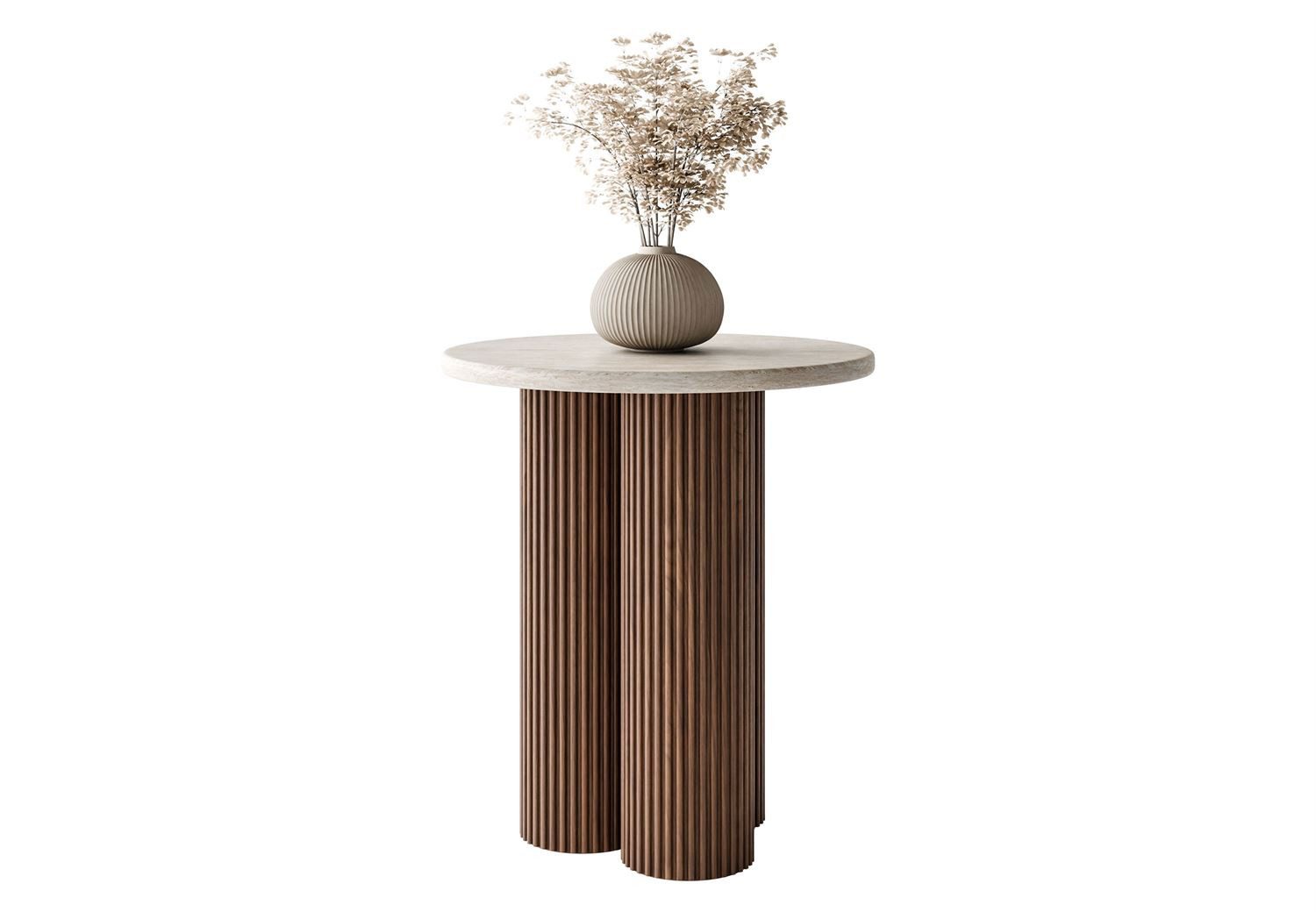 Lookway Couchtisch CANYON S mit geriffeltem Sockel, 50x56 cm
