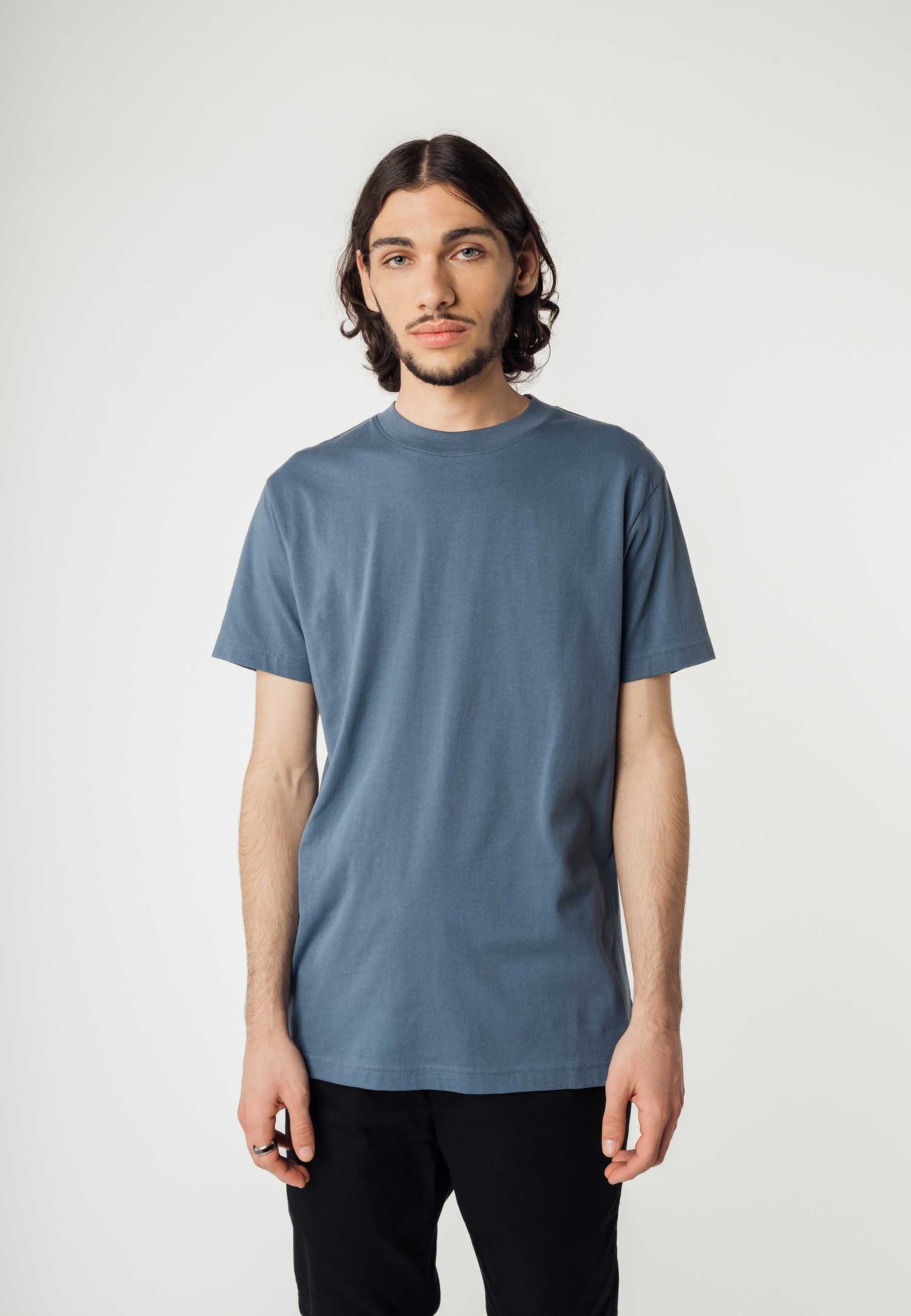 MELA Kurzarmshirt T-Shirt AVAN Rundhalsausschnitt blue stone