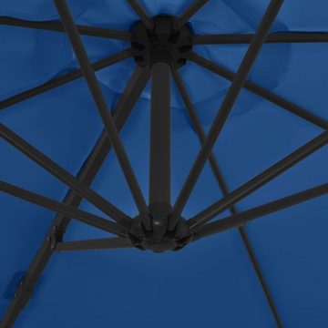 furnicato Sonnenschirm Ampelschirm mit Stahlmast Azurblau 300 cm