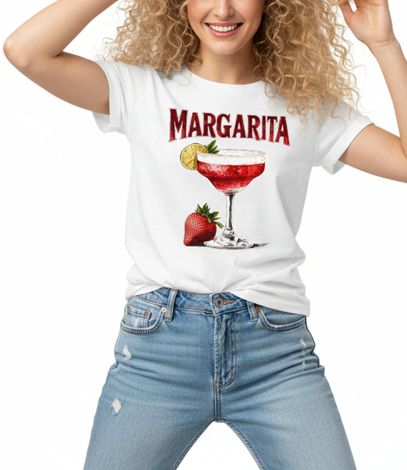 MAKAYA Print-Shirt Damen Margarita Glas Party Outfit Festival Konzert Top M günstig online kaufen