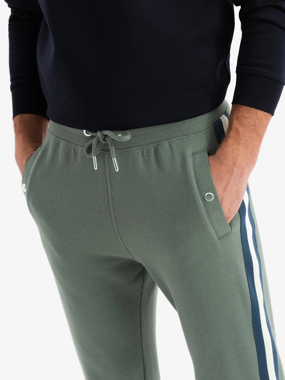 OMBRE Sweathose Sweatpants mit Paspeln und gerippten Beinen