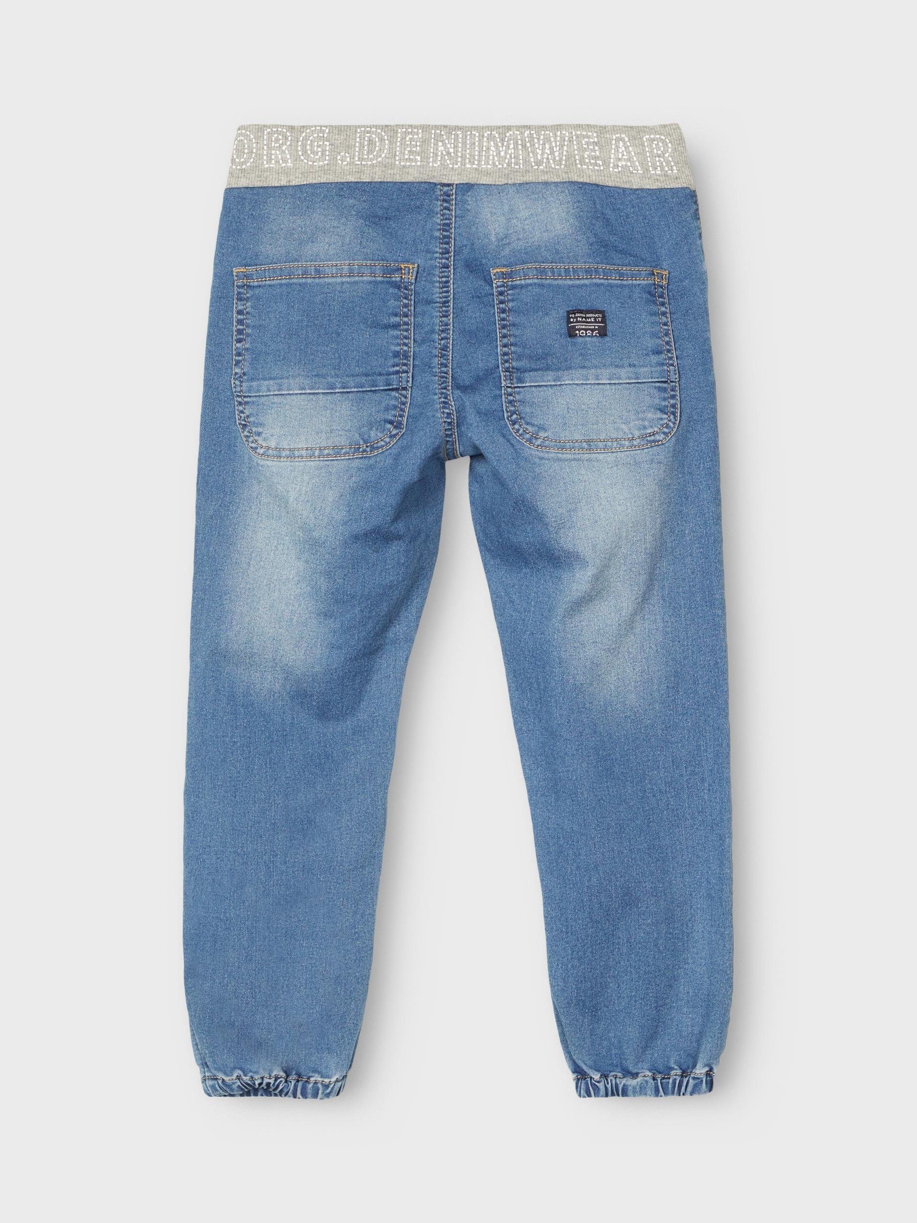 Jeanshose 5-Pocket-Jeans Name Kordelzug Jungen It Name Baggy mit It