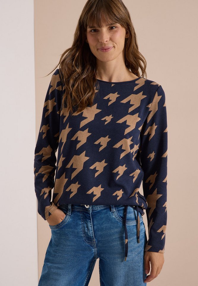 CECIL Langarmshirt mit Elastiksaum und Tunnelzug
