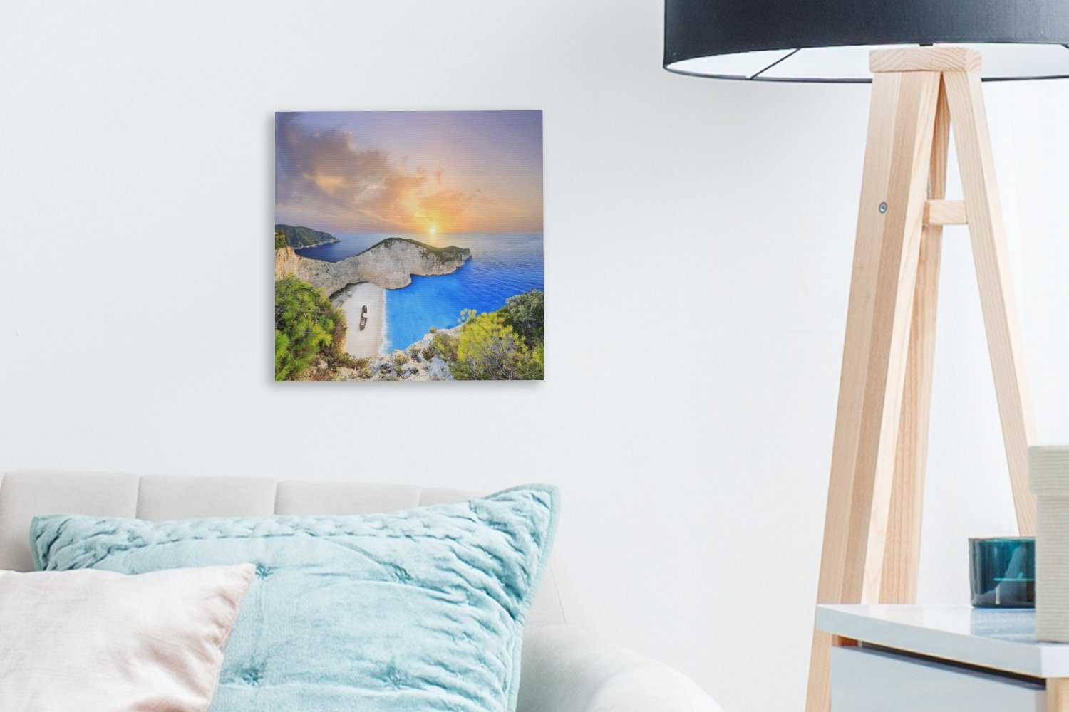 Leinwandbild von Schlafzimmer Wohnzimmer Zakynthos, auf Der Strand OneMillionCanvasses® (1 St), Leinwand Bilder für Navagio