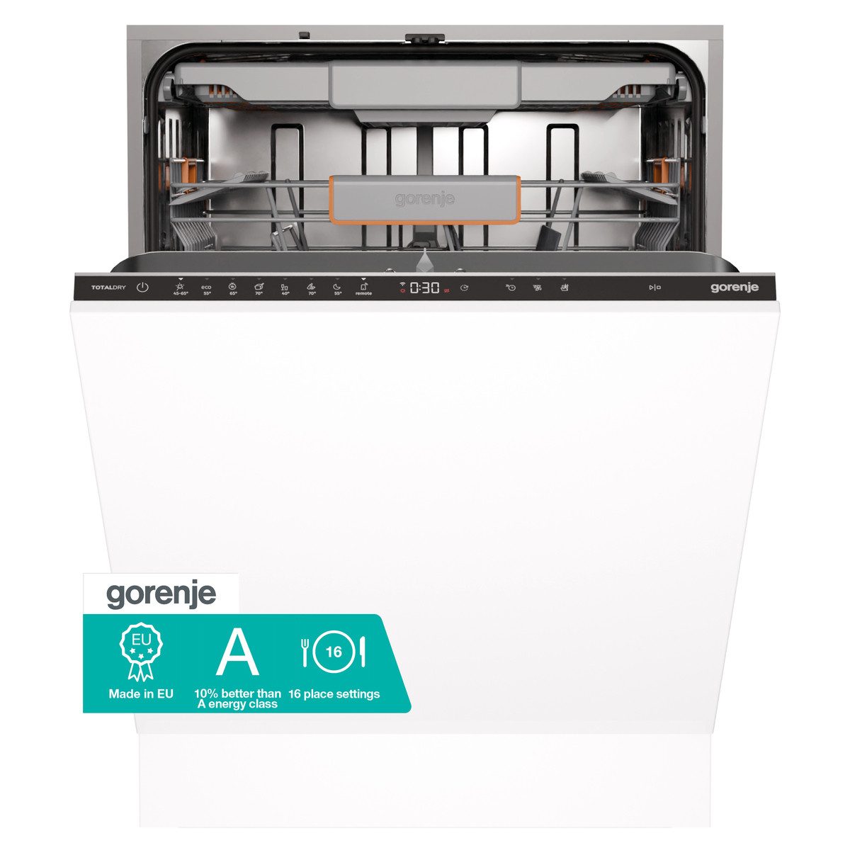GORENJE vollintegrierbarer Geschirrspüler GV673A67, 9,5 l, 16 Maßgedecke, Energieeffizienzklasse A