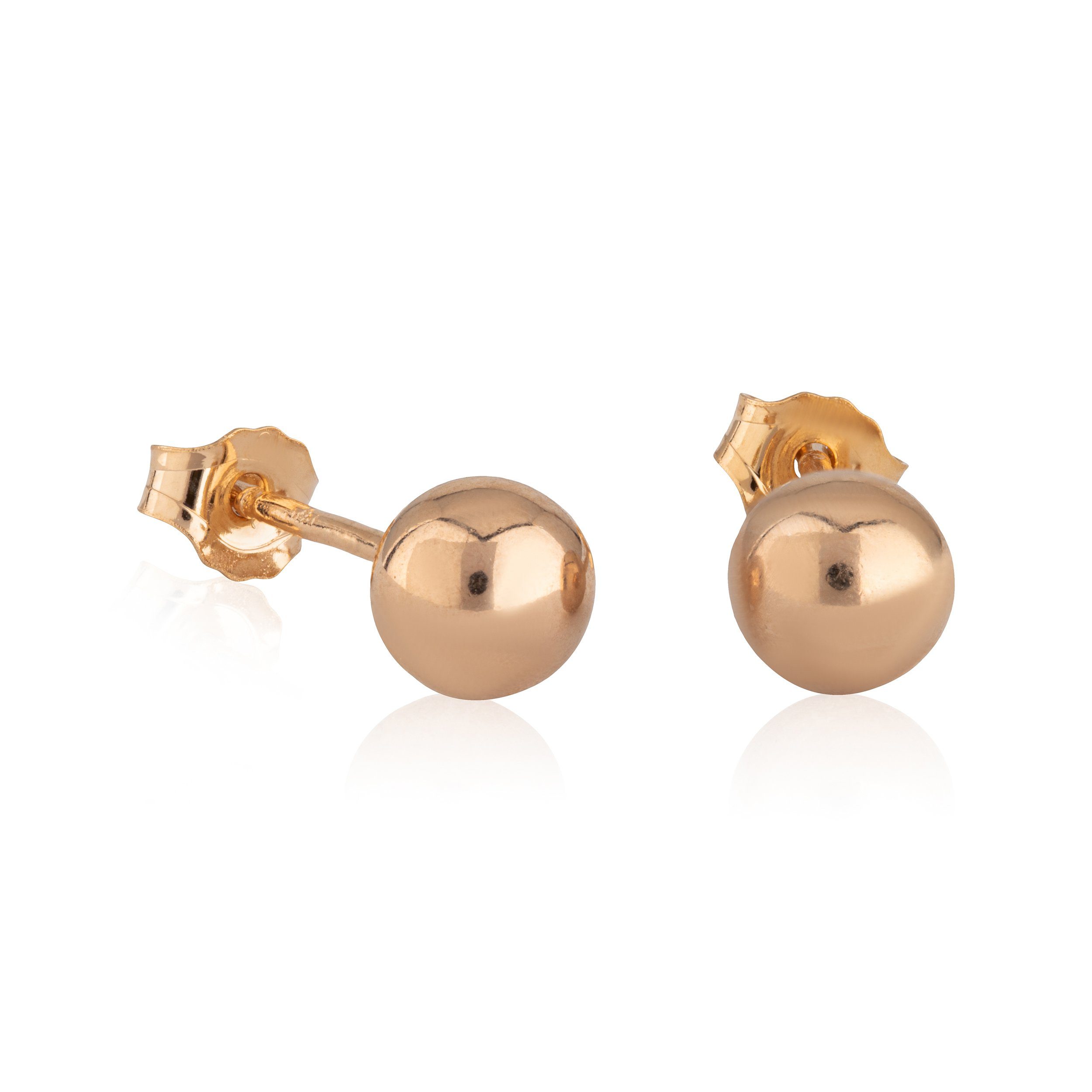 Paar Ohrstecker Paar 6mm Kugel Ohrstecker Vergoldet Ohrschmuck Ohrringe Kugelstecker G
