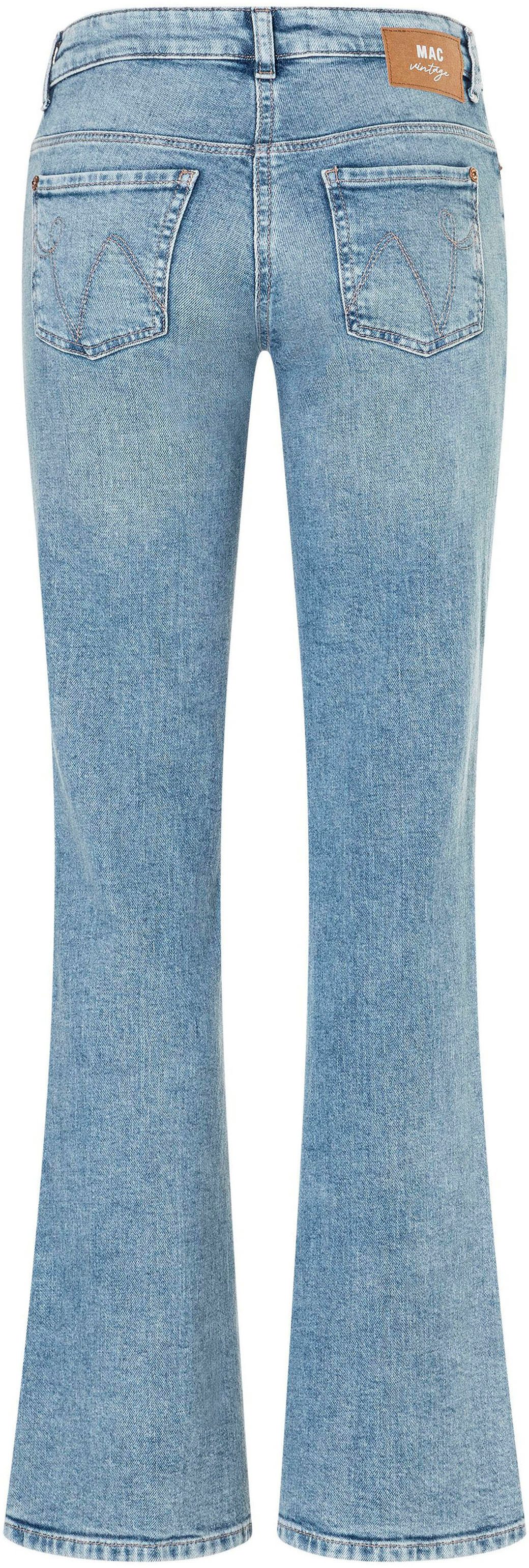 MAC Bootcut-Jeans DETROIT flared Aufwendig gearbeitete Details an den Vordertaschen