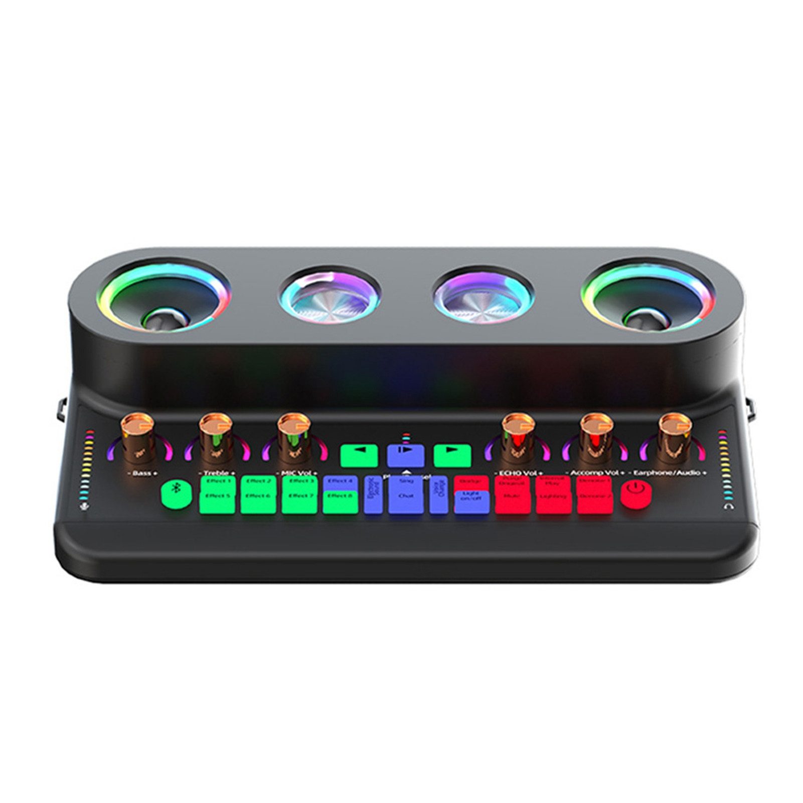 GARRYFIZH Soundboard Soundkarte Audio Mixer Soundkarte, 12 elektronische Klangfarben und 8 Aufwärmeffekte