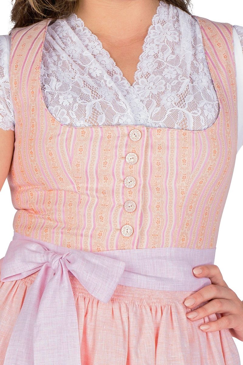 Hammerschmid Dirndl Midi Dirndl 2tlg. - PILLERSEE - rosé/apricot