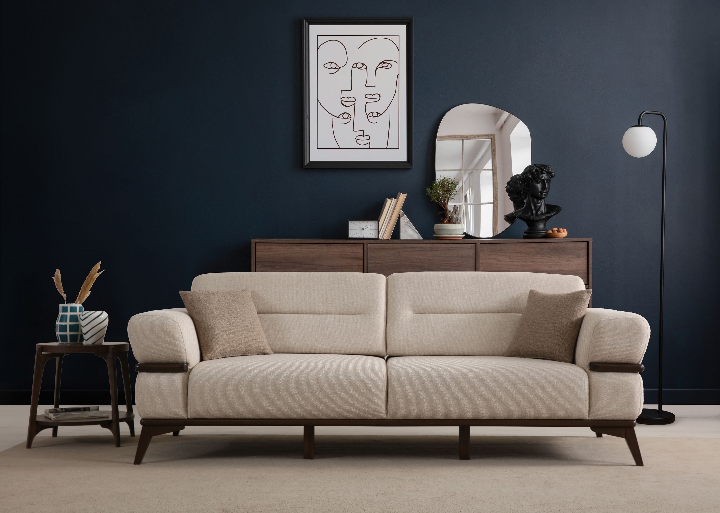 Nobelaa Sofa Sitzgruppe/Sofa Set - Wohnzimmergarnitur "Bayleaf" 3+3+1