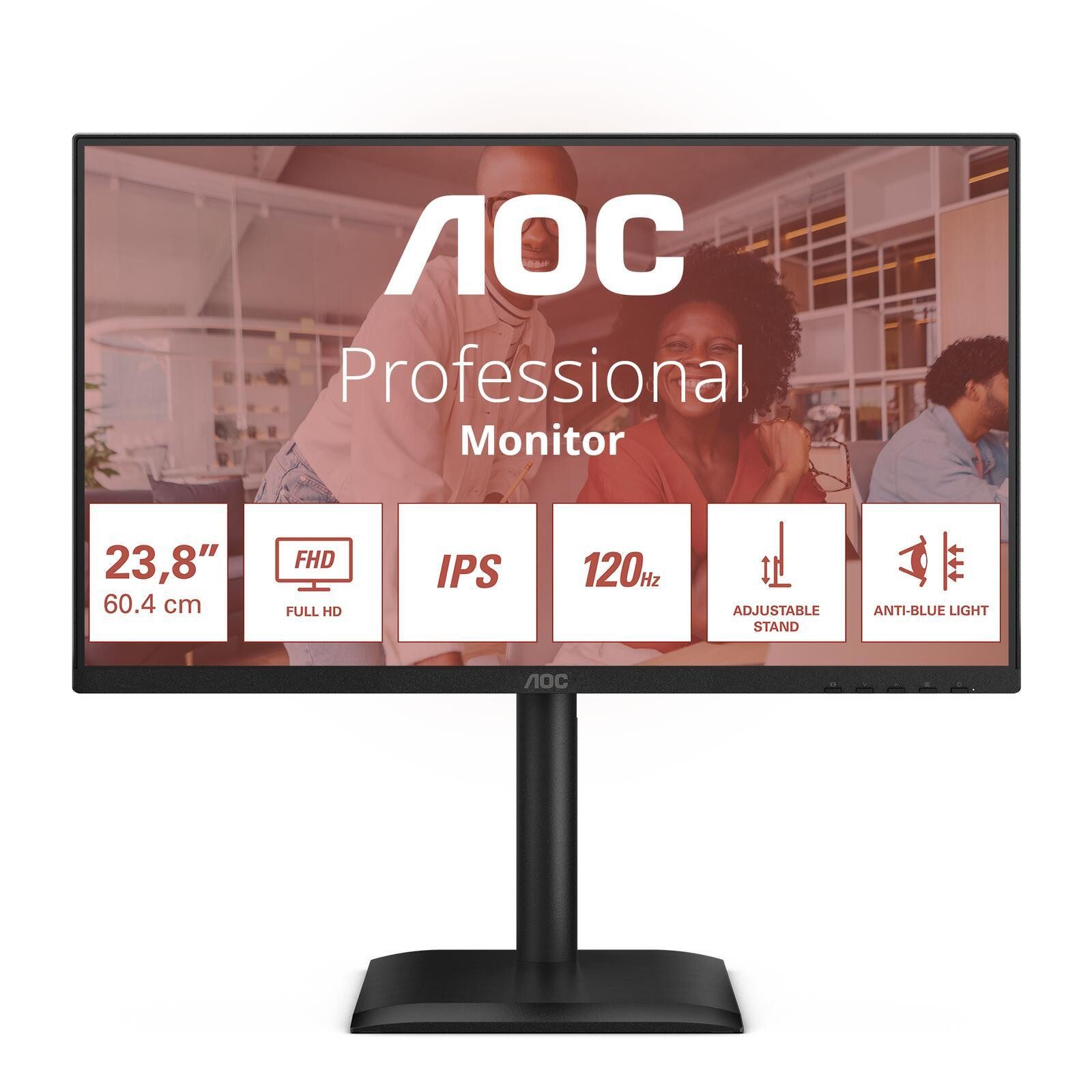 AOC 24E4U TFT-Monitor (1920 x 1080, 4 ms Reaktionszeit, 120 Hz, IPS Panel)