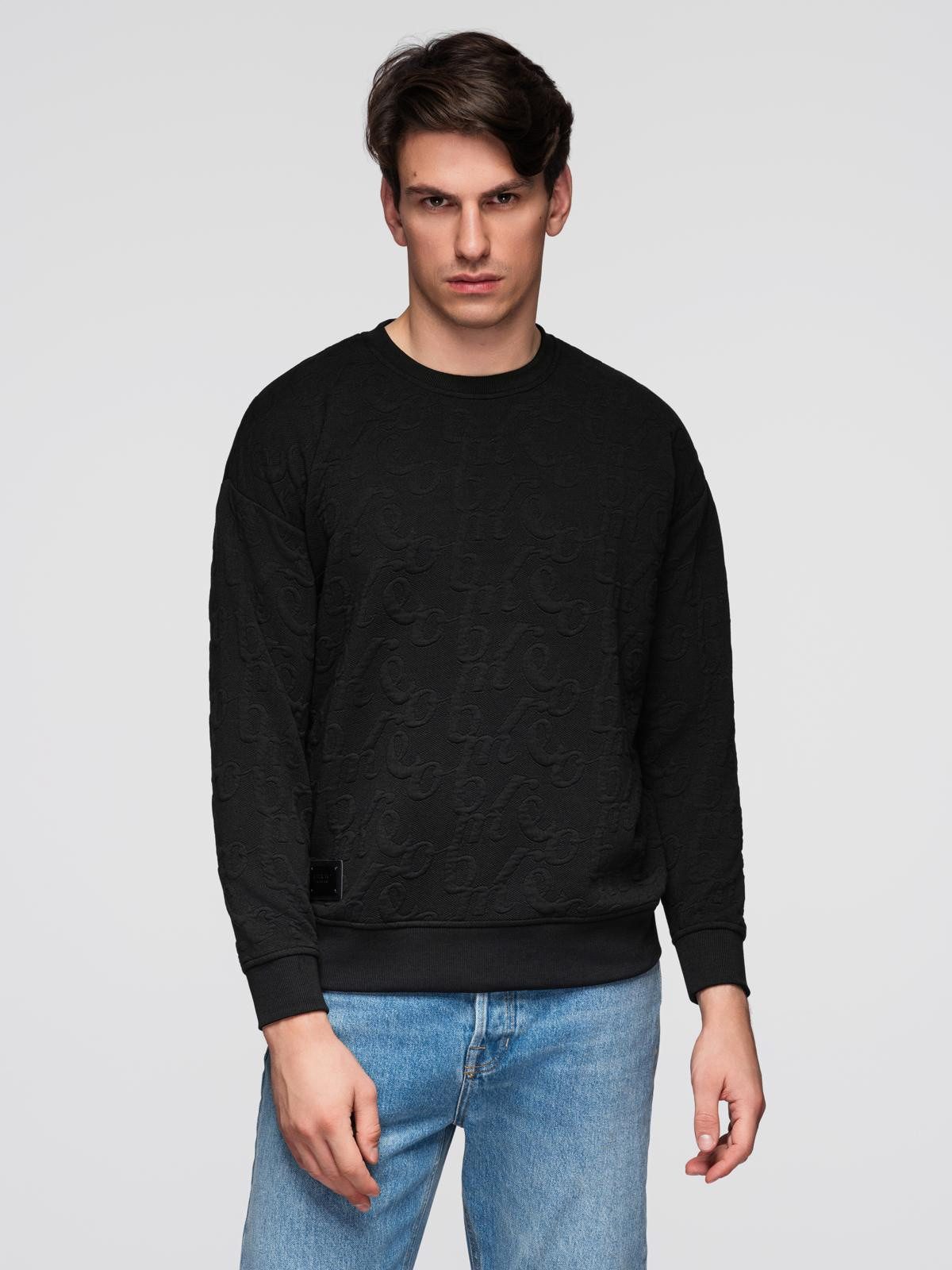 OMBRE Sweatshirt Sweatshirt RELAXED FIT mit geprägten Buchstaben