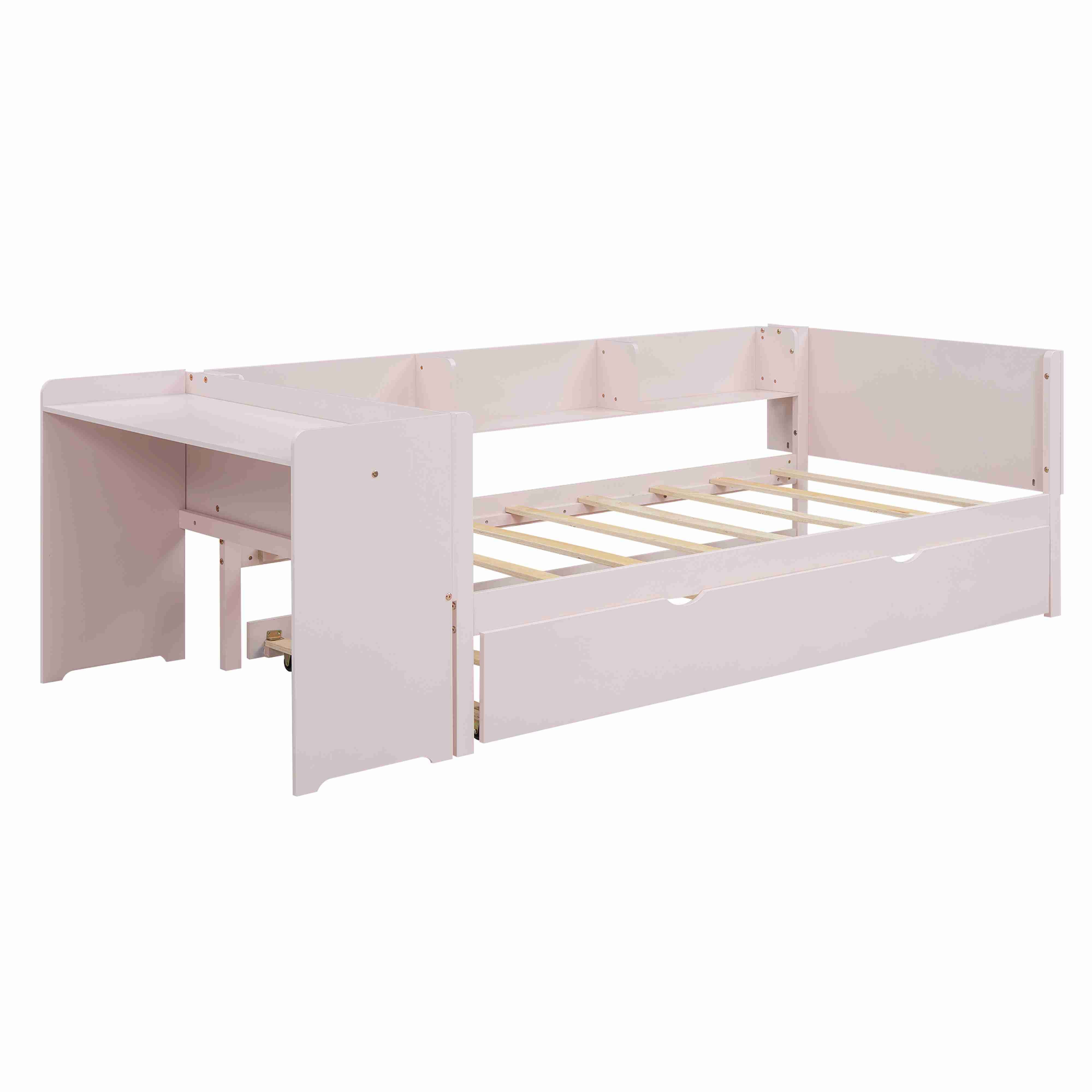 BlingBin Kinderbett Polsterbett Einzelbett mit ausziehbarem Bett (1-tlg., m günstig online kaufen