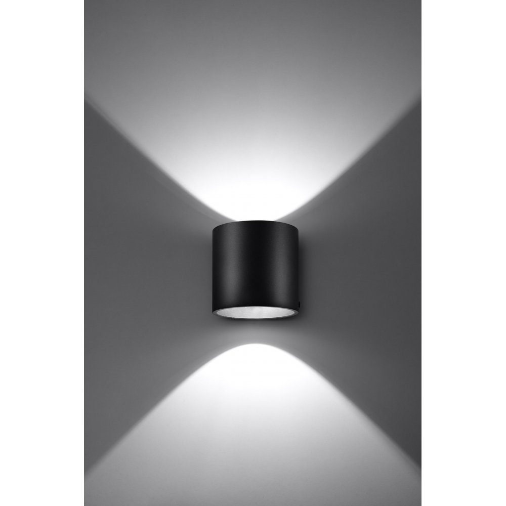 ORBIS 1 Wandlampe Wandleuchte G9, SOLLUX 1x lighting ca. 10x12x10 cm Wandleuchte schwarz,