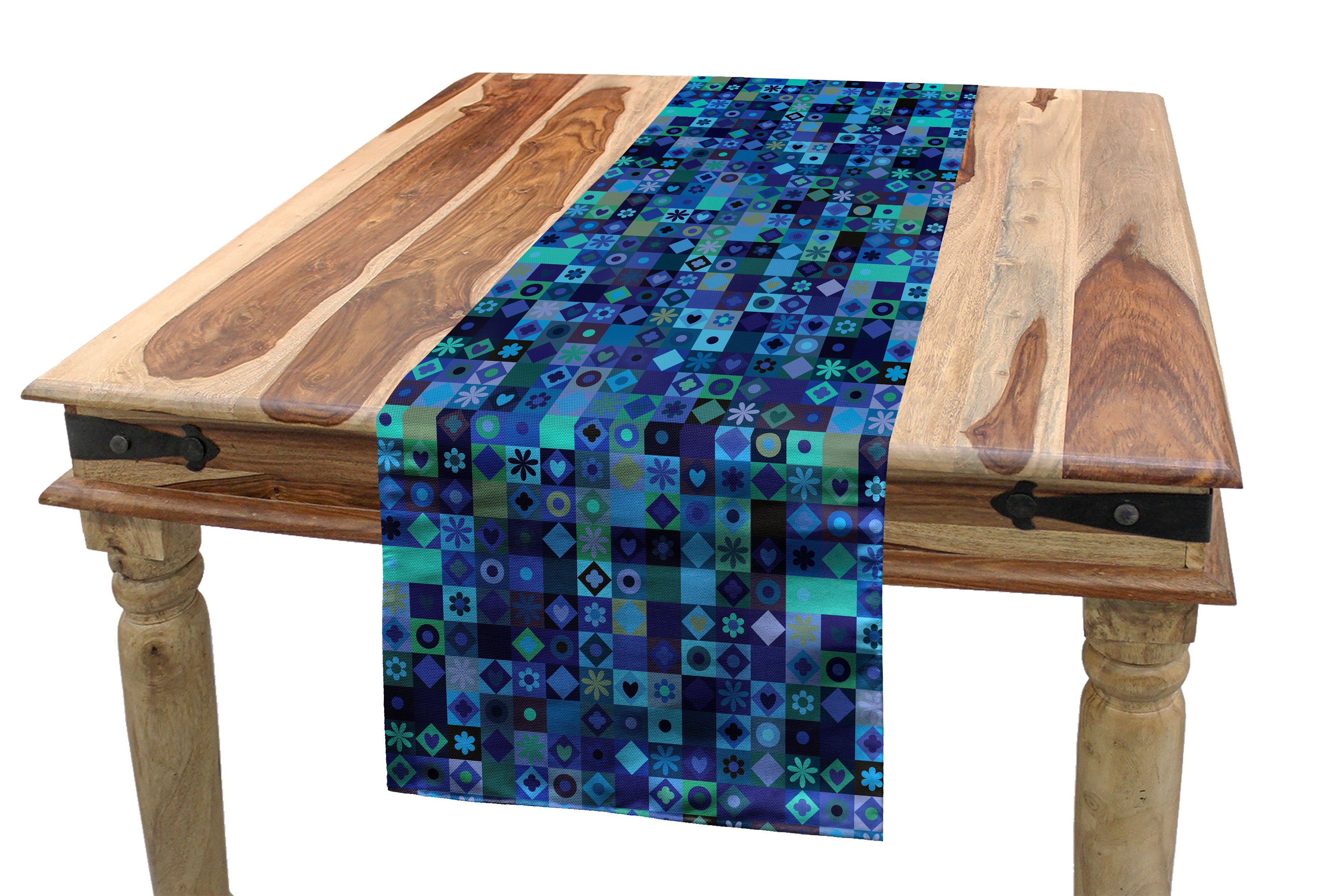 Tischläufer, Esszimmer Tischläufer Küche Themen Abakuhaus spielen Blau Karten Design Dekorativer Rechteckiger