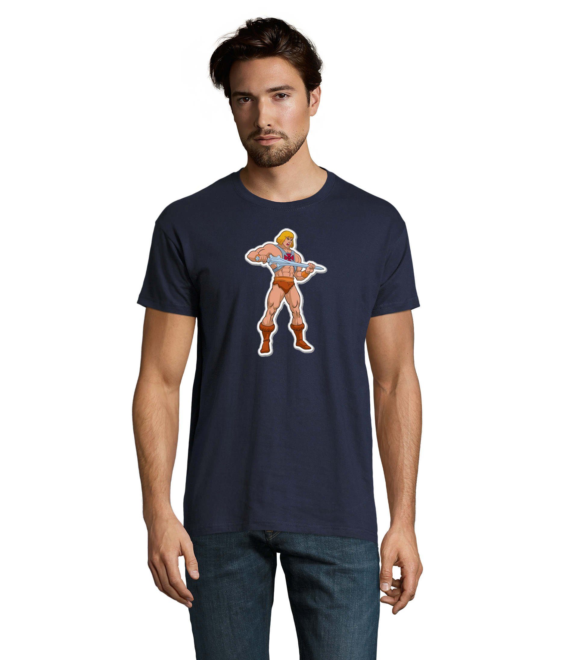 & Universe of The He-Man Herren MotU Masters Blondie Brownie Navyblau T-Shirt