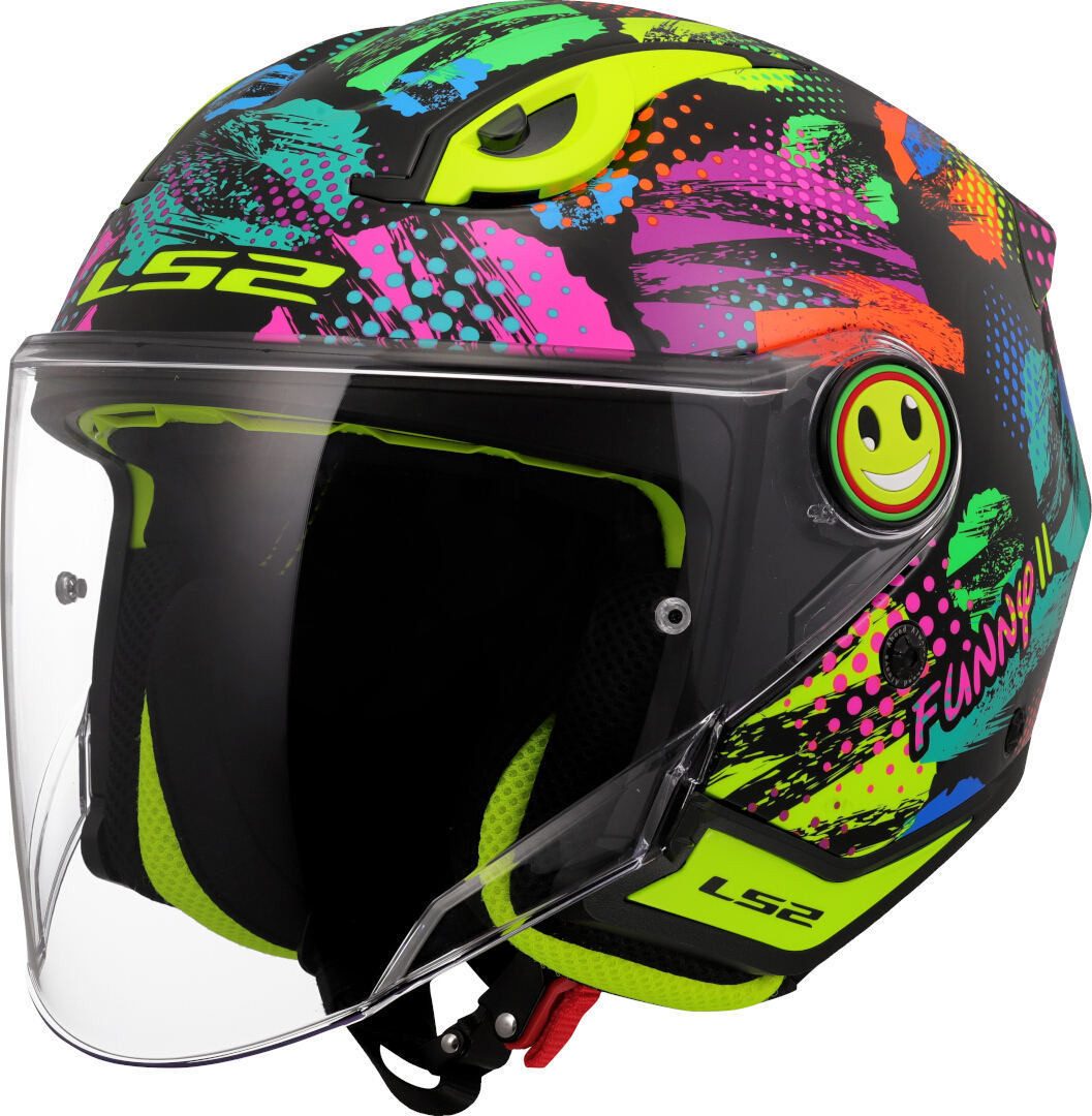 LS2 Motorradhelm OF622 Funny II Joy Kinder Jethelm, Notfallsystem-polsterung (eqrs)
