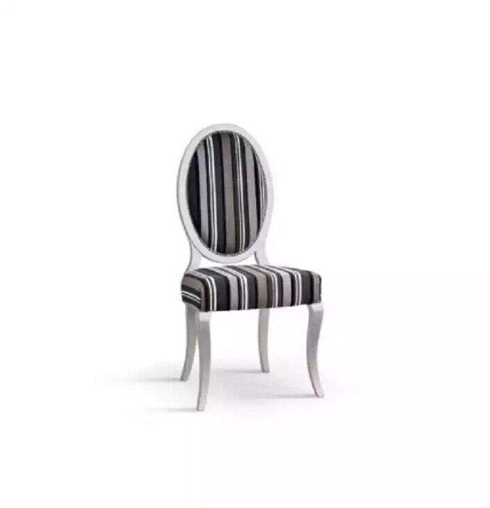 JVmoebel Esszimmerstuhl Klassisch Stuhl Massiv Holz Textil Sessel Lounge Polster Neu (1 St), Made in Italy