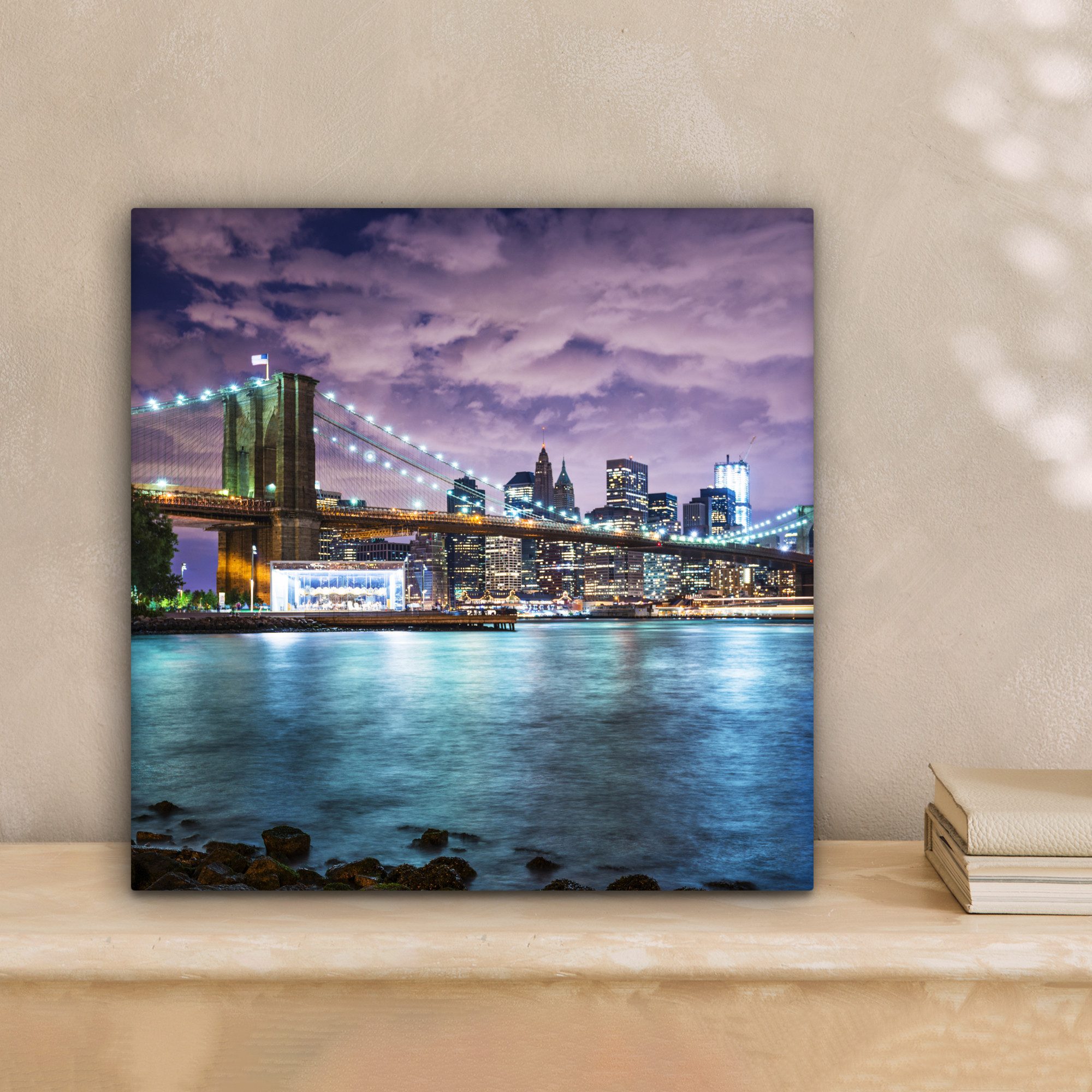 OneMillionCanvasses® Leinwandbild New York - Skyline - Stadt - Farben, Foto günstig online kaufen