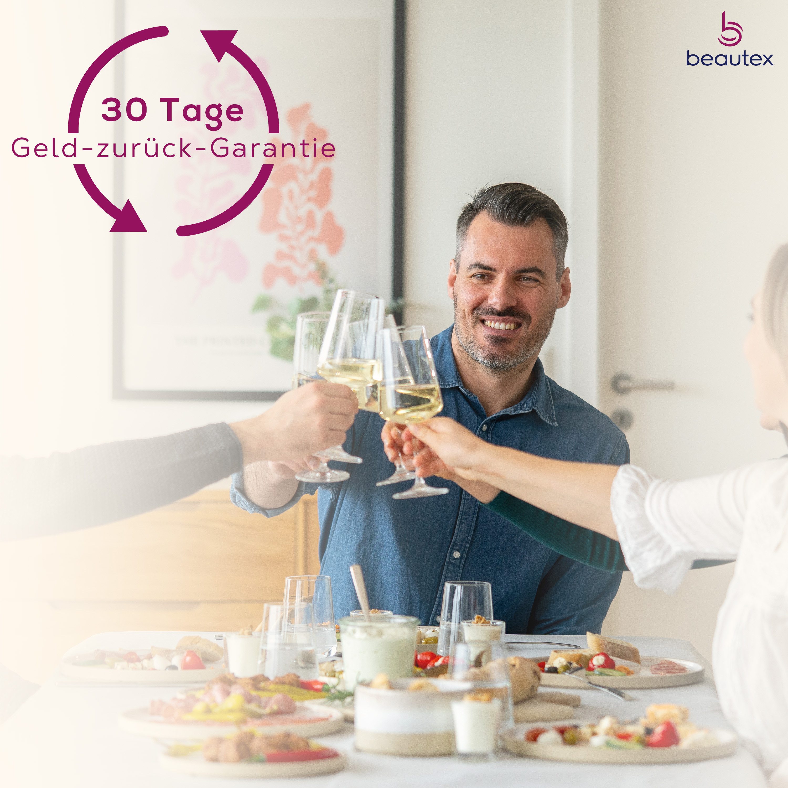 Beautex Tischdecke Damast Tischwäsche 100% Baumwolle, Vollzwirn, Gastronomie (1-tlg), Mercerisierte Vollzwirn-Qualität, 205 g/m², kochfest bis 95 °C – Bild 5 von 5