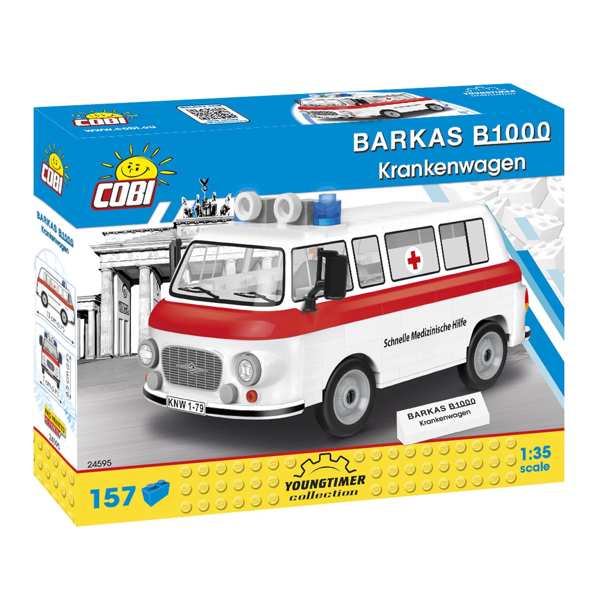 COBI 24595 Barkas B1000 Krankenwagen (Cobi) Spielbausteine, (157 St)