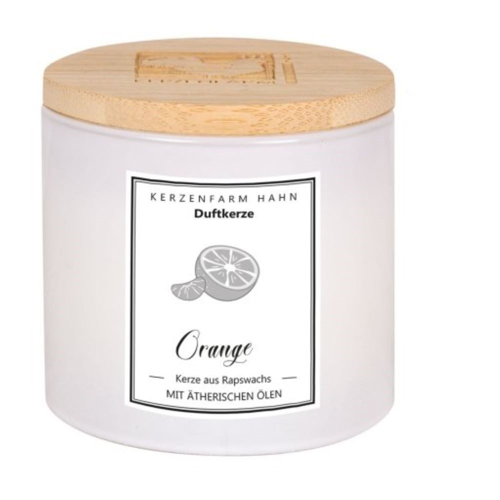 Kerzenfarm Hahn Formkerze Duftkerze Trendglas - Orange günstig online kaufen