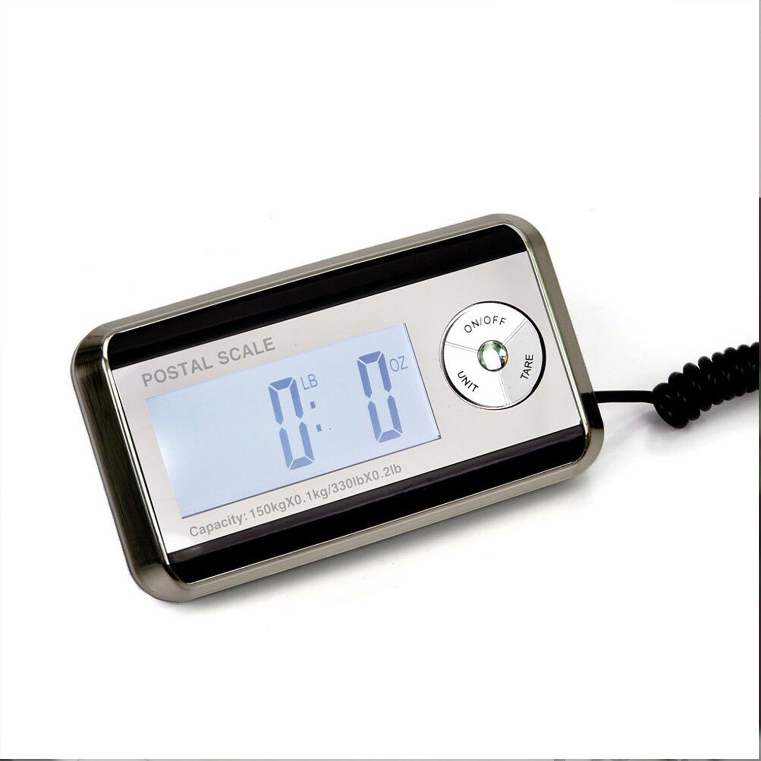 Zedelmaier Feinwaage Digitale Packetwaage Postwaage mit wandmontierbarem LCD-Display, (Wand Display Paketwaage), Briefwaage Bis 200kgs, d=50g, Edelstahlplatte