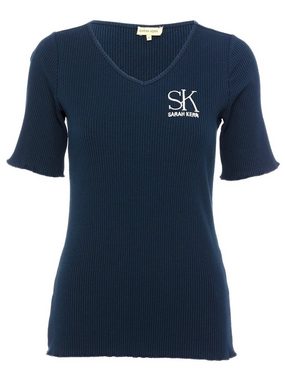 Sarah Kern T-Shirt Rippshirt figurbetont mit SK-Logo