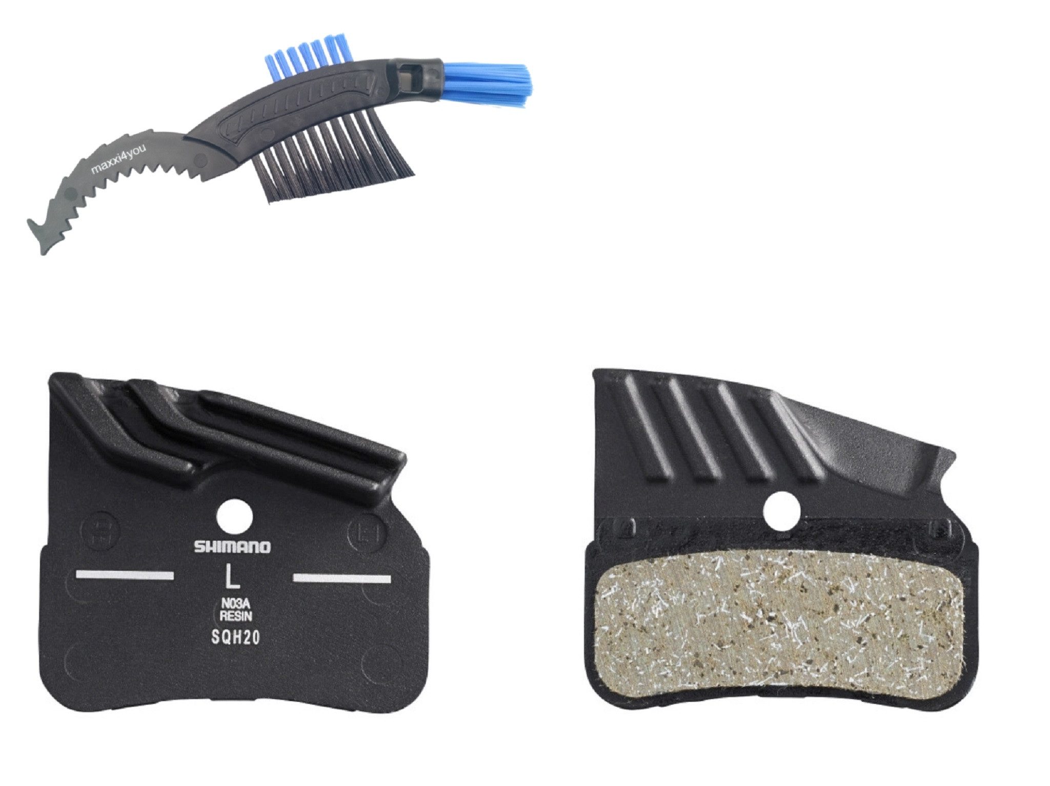 maxxi4you Bremsbelag Shimano Fahrrad Scheibenbremsbeläge Disc Brake Pads N-Typ N03A inkl KB