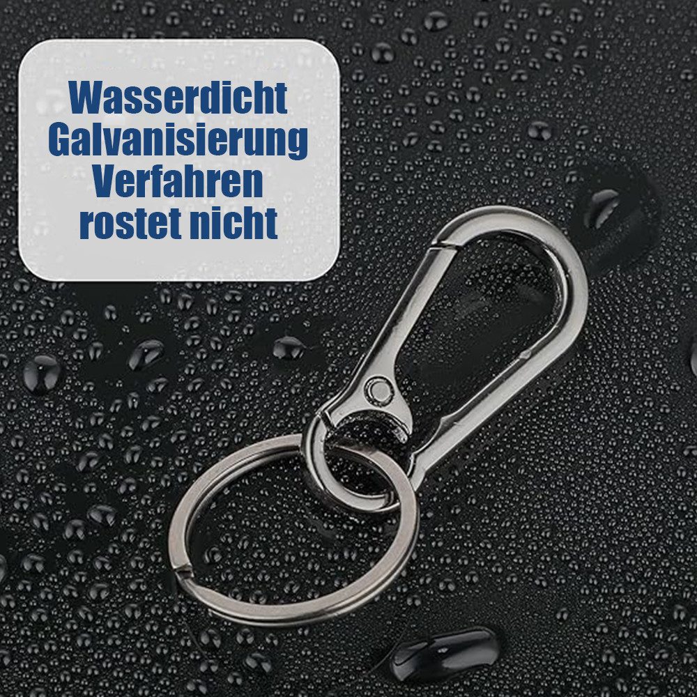 TUWENA Karabiner 8 Stück Karabiner Schlüsselanhänger, Zinklegierung Schlüsselringe, (8 St), Kleiner Karabiner für Autoschlüssel, Rucksack, Camping, Reisen