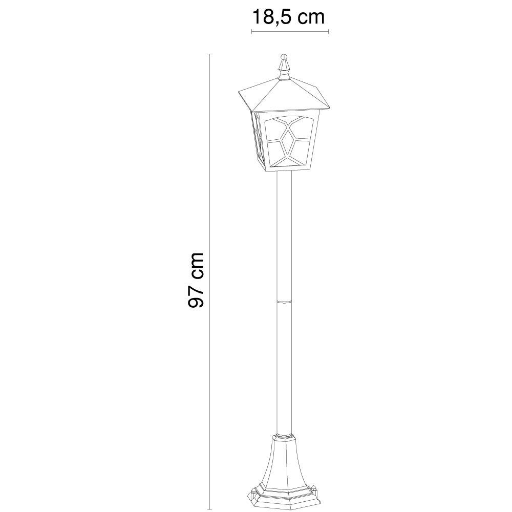 etc-shop Außen-Stehlampe, Leuchtmittel nicht inklusive, Stand Alu Laternen Weg Außen Beleuchtung Garten Set 2er Lampen