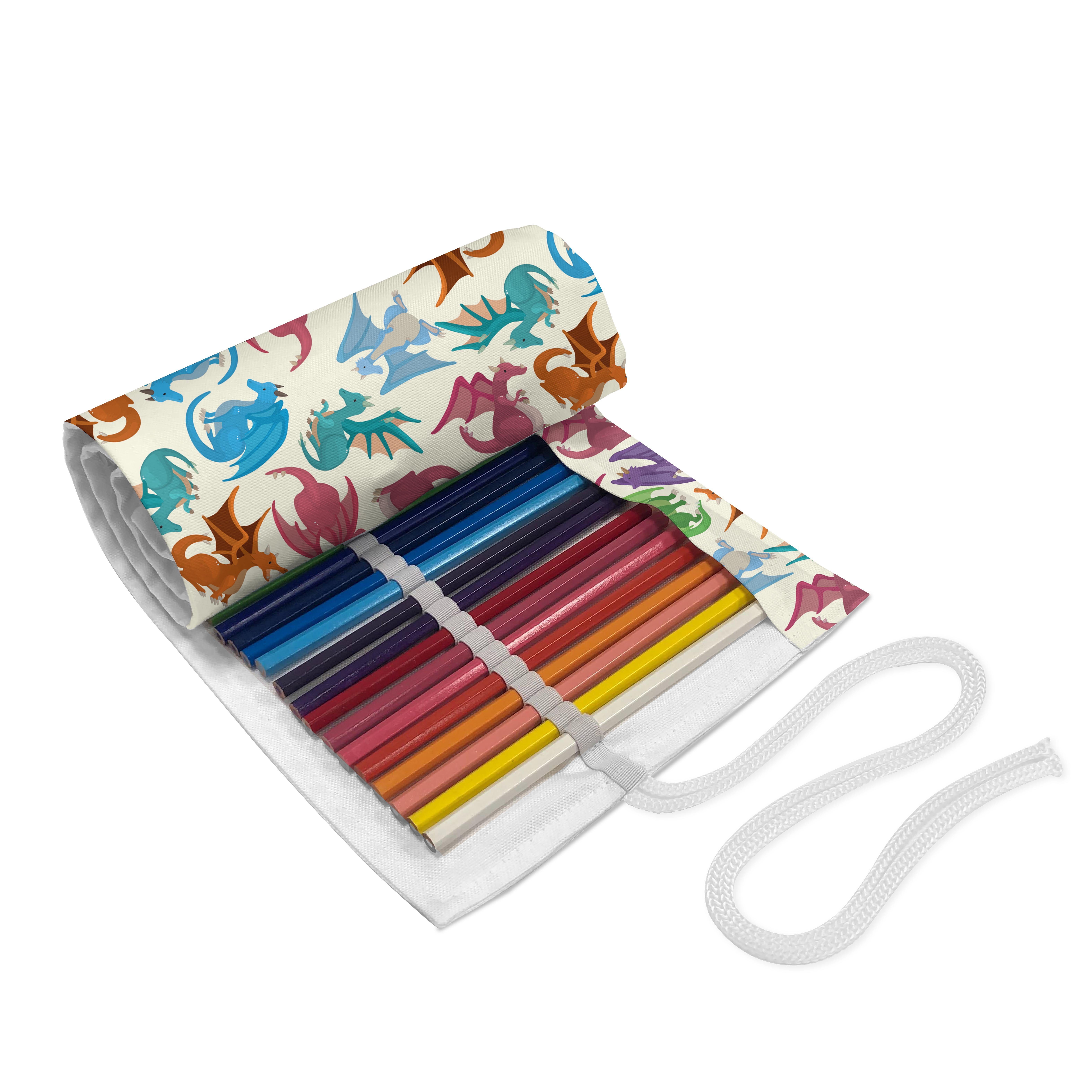 Kinder-Muster tragbar Organizer, Federmäppchen Drachen langlebig und Stiftablage Mehrfarbig Segeltuch Farbige Abakuhaus