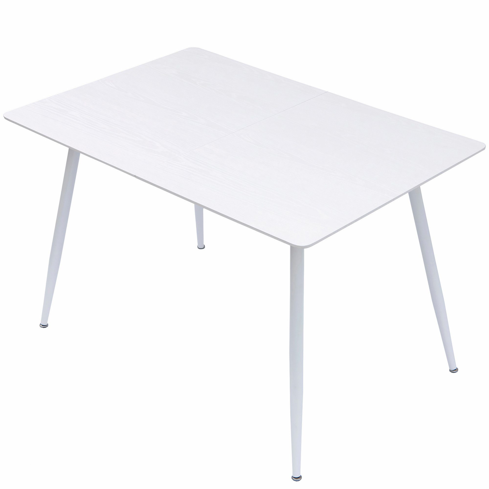 TRISENS Esstisch Emilia, Esstisch ausziehbar 120-150-180x80cm 4-10Pers. Ovaler Tisch Holz Optik Weiß