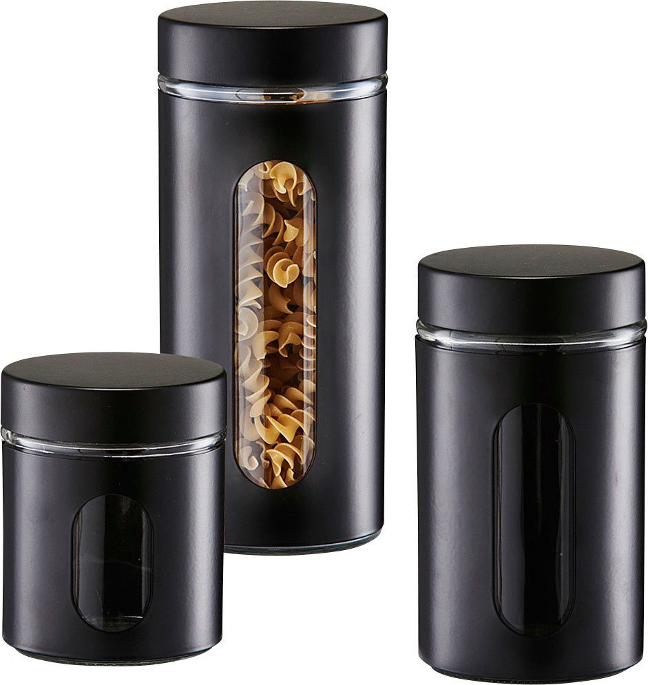 Zeller Present Vorratsglas Style, Metall, (Set, 3-tlg), dekorative und praktisch