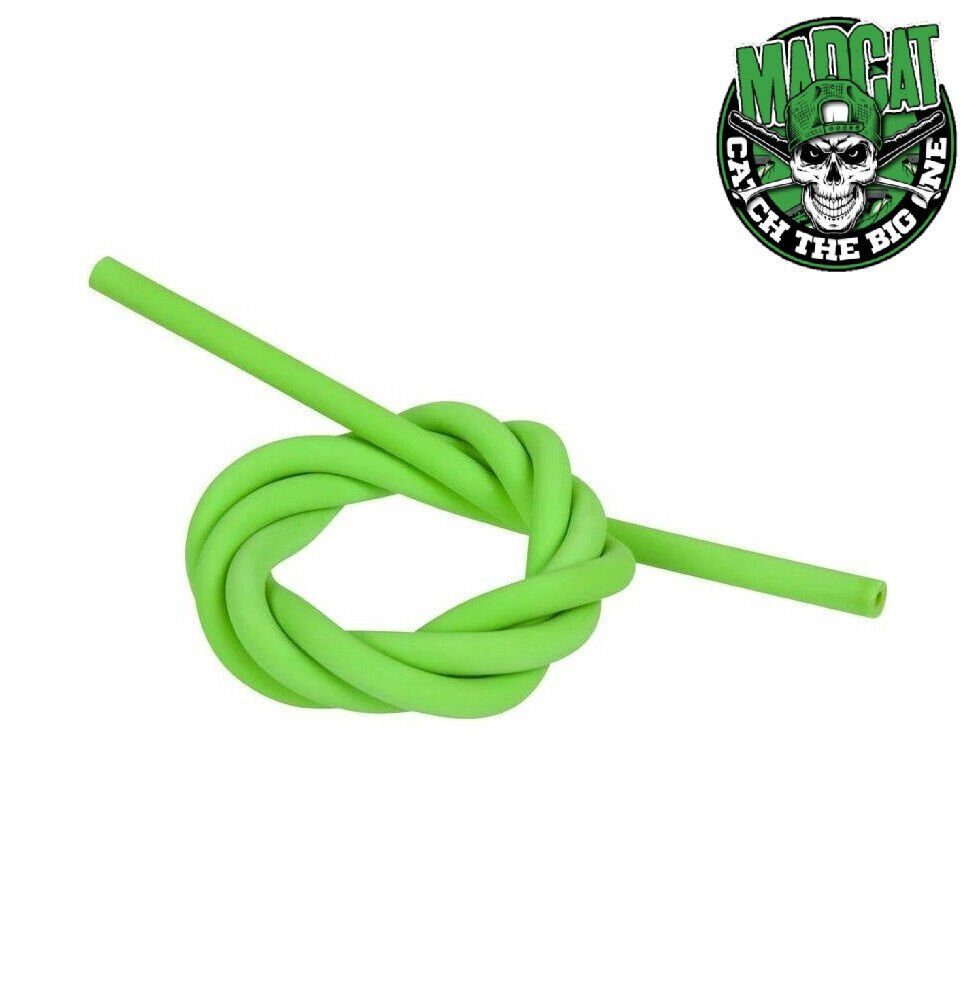 MADCAT Angelschnur Rig Tube Green 1m Waller Wels Montage Schlauch Silikon Gummischlauch, um Knoten am Haken zu schützen