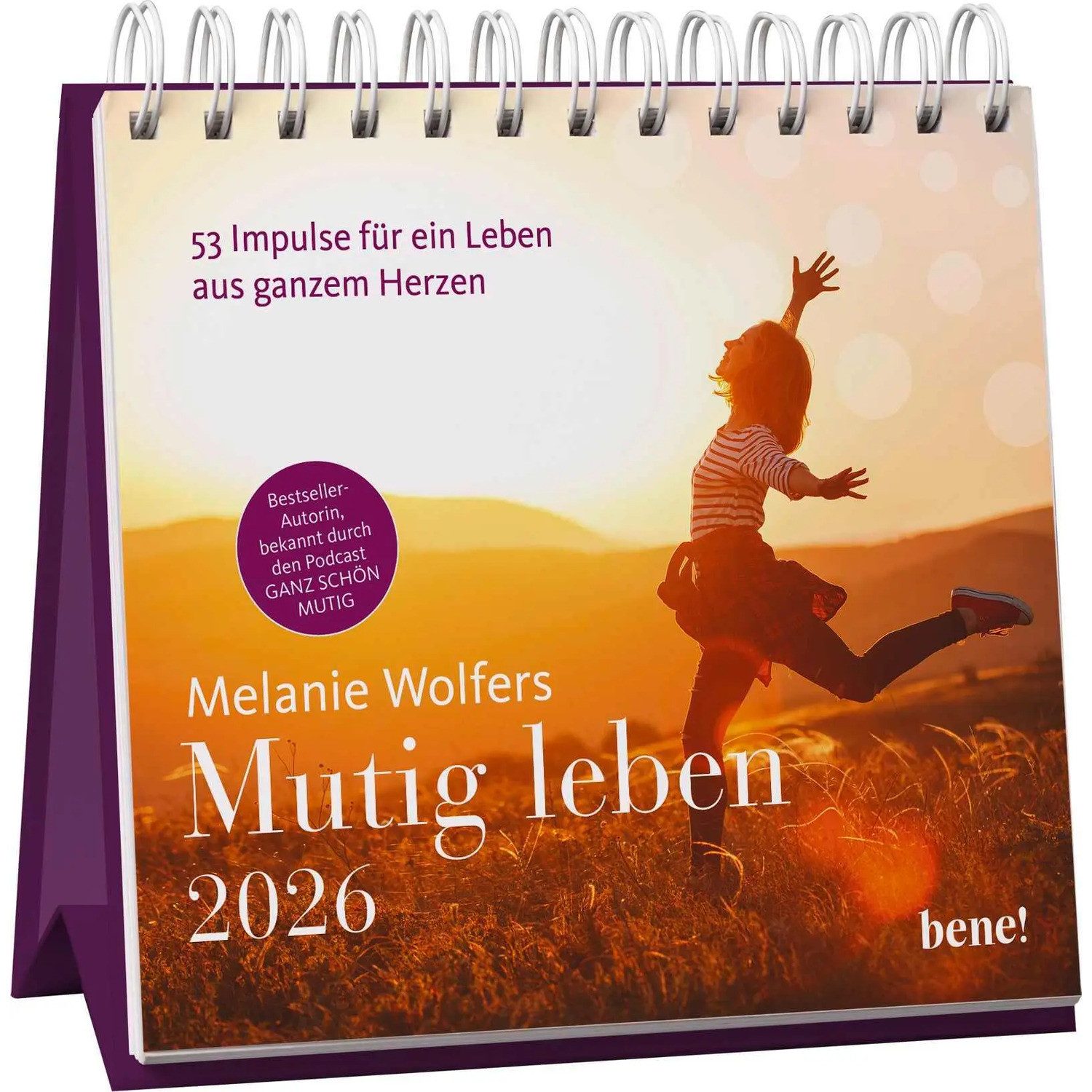 bene Tischkalender Wochenkalender 2026: Mutig leben